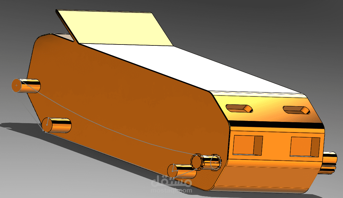 A primitive model tank