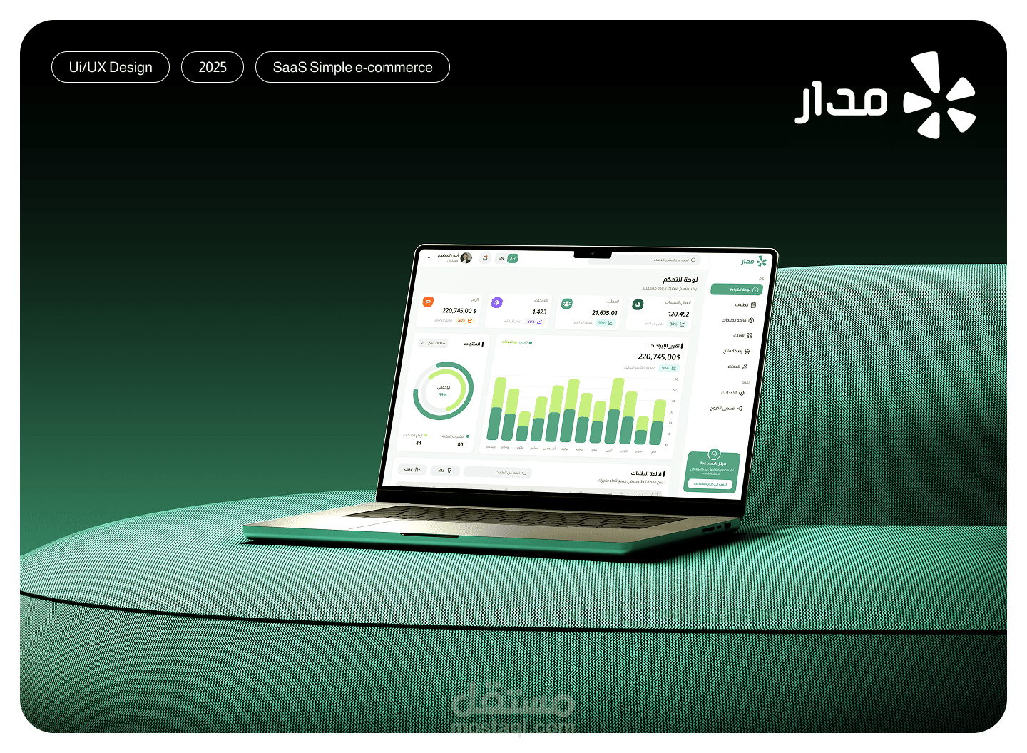 SaaS E-commerce Dashboard Madar - Simple UI-UX