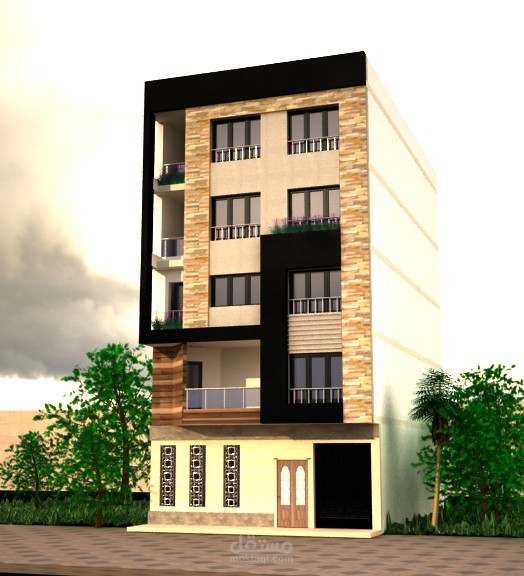 تصميم واجهة عمارة سكنية