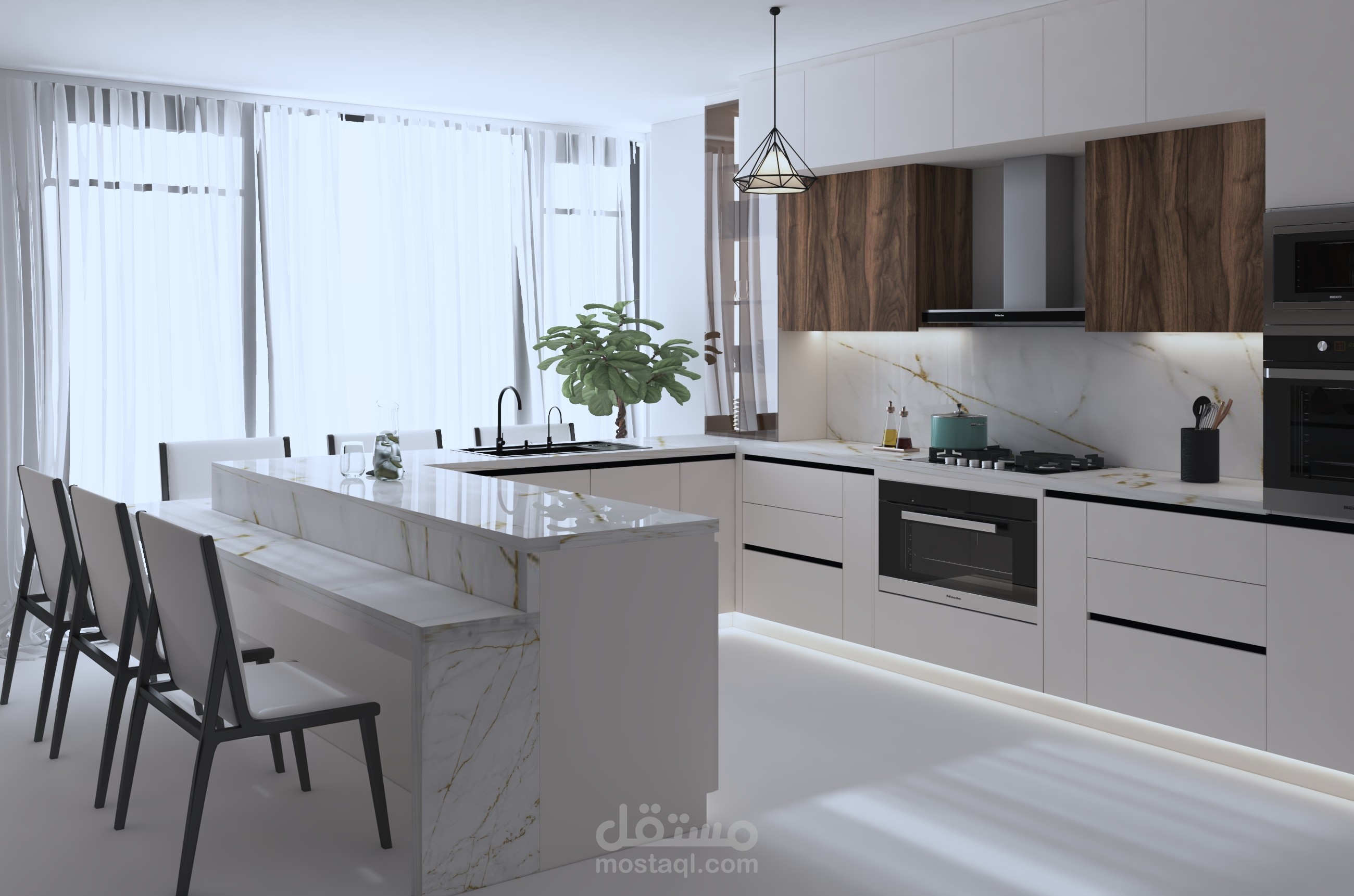 تصميم داخلي لمطبخ