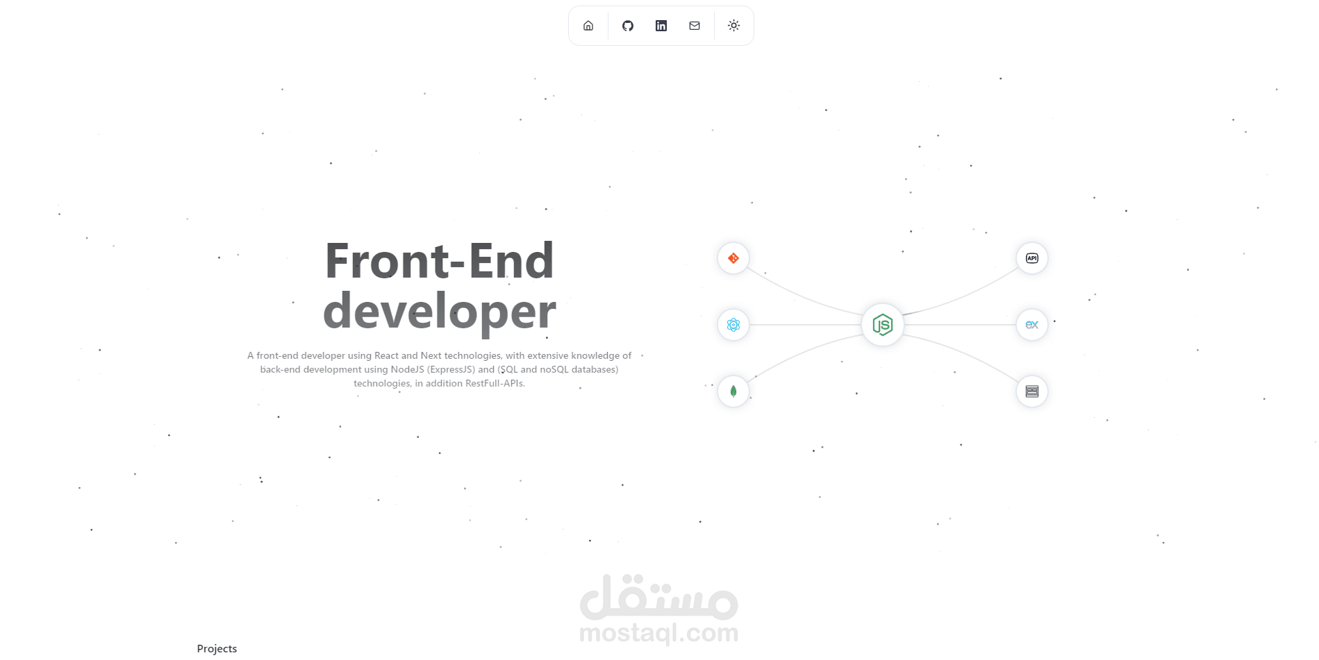 صفحة شخصية (protfolio)