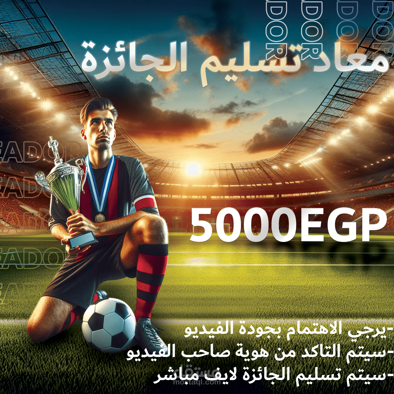 تصميم منشور خاص بكرة القدم