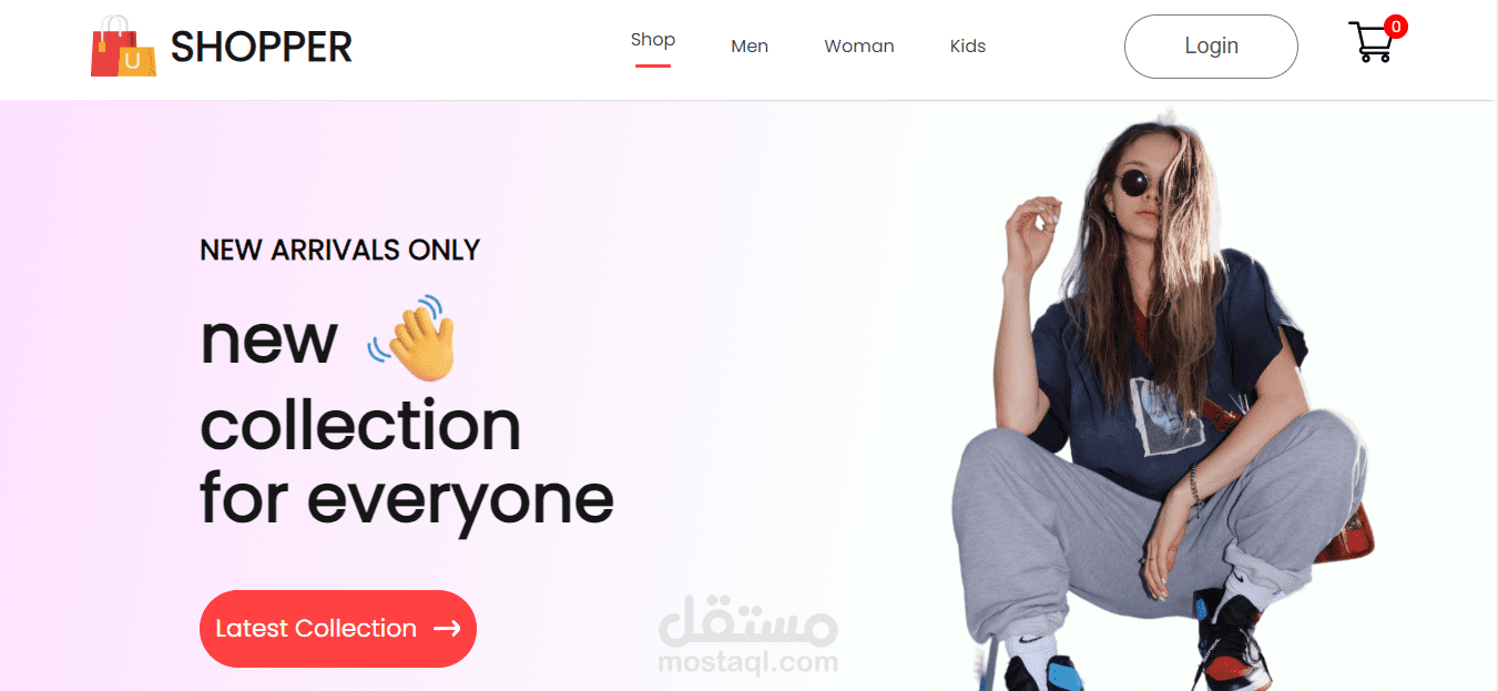 واجهة امامية ل Sopper Store ب React