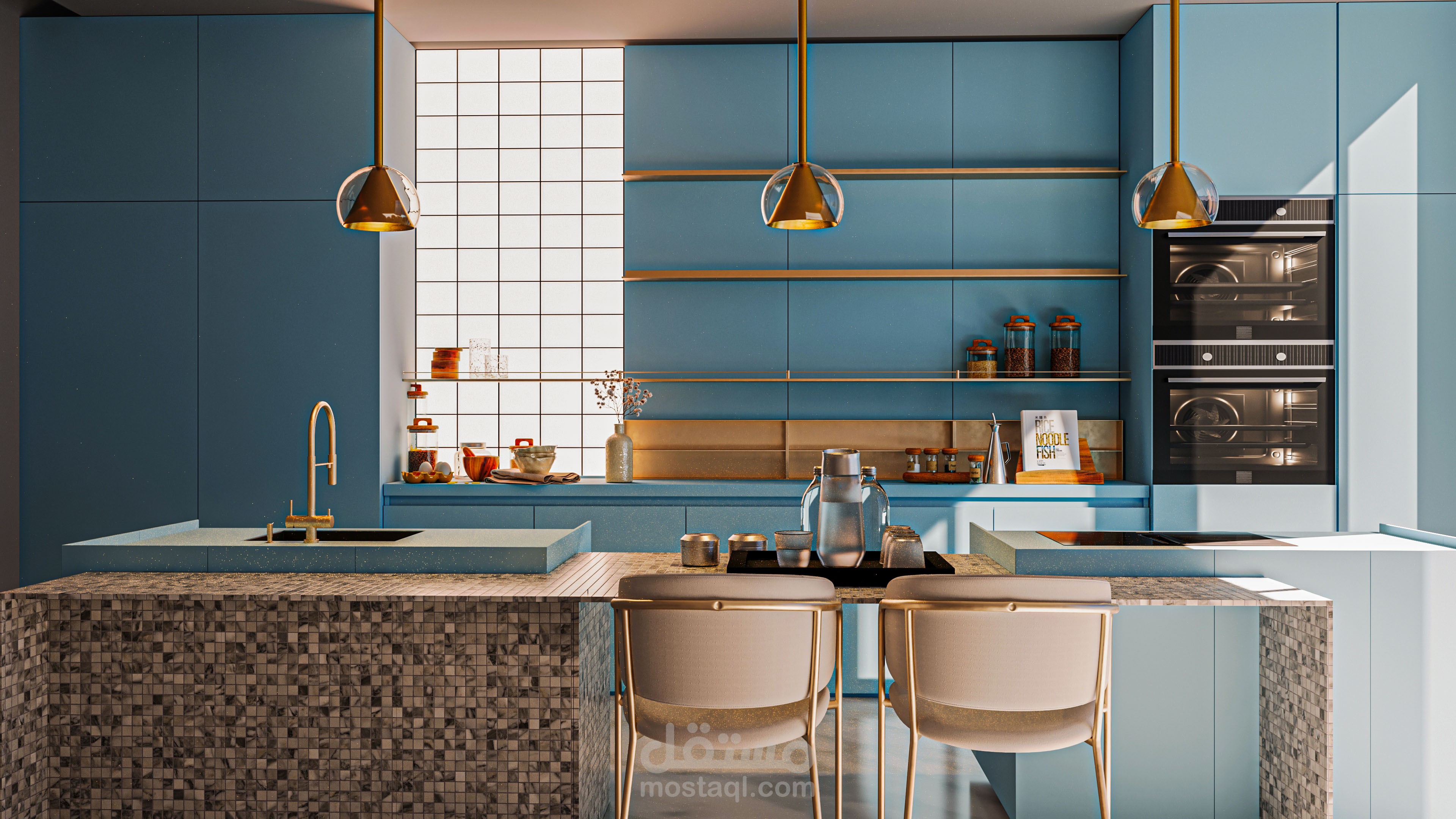 مطبخ رئيسي بتصميم حديث