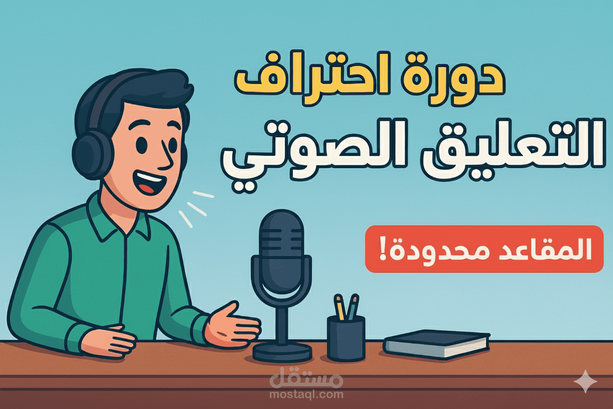 فيديو موشن جرافيك إعلاني لدورة الدوبلاج والتعليق الصوتي