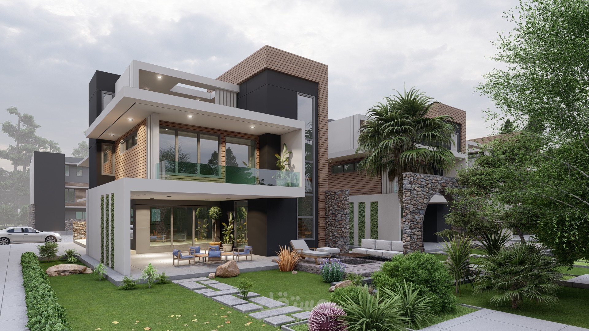 إظهار معماري لنموذج فيلا