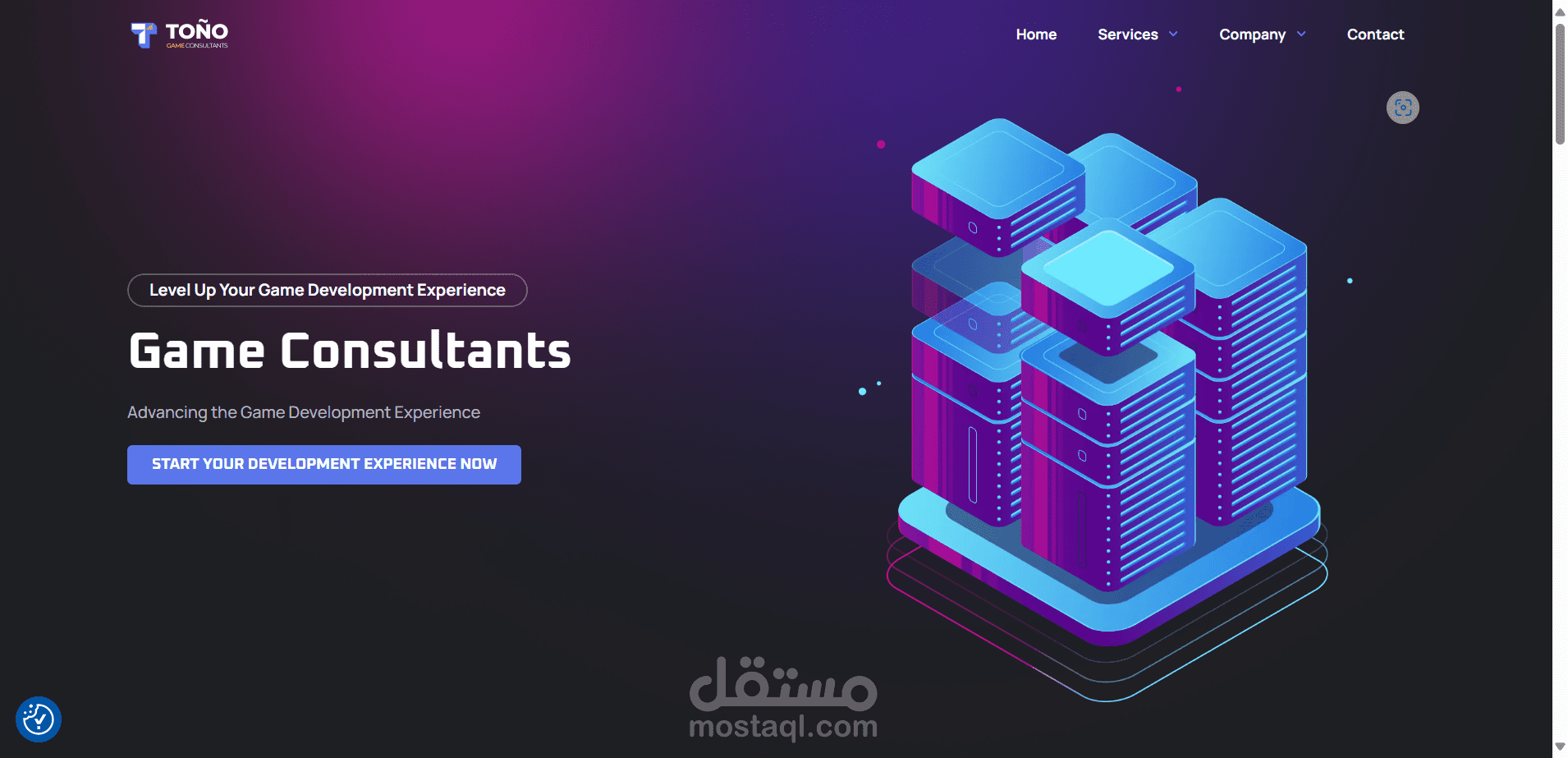 Toño Game Consultants - موقع لشركة تقدم استشارات لمطوري الألعاب - ووردبريس