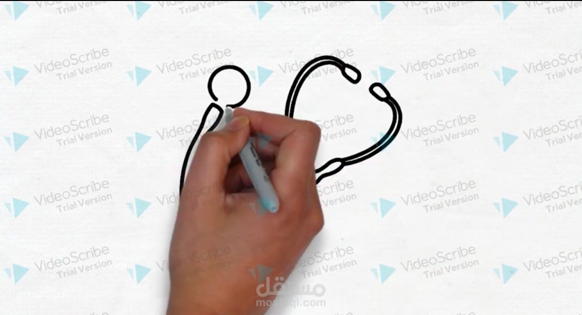 فيديو تعليمي على videoscribe