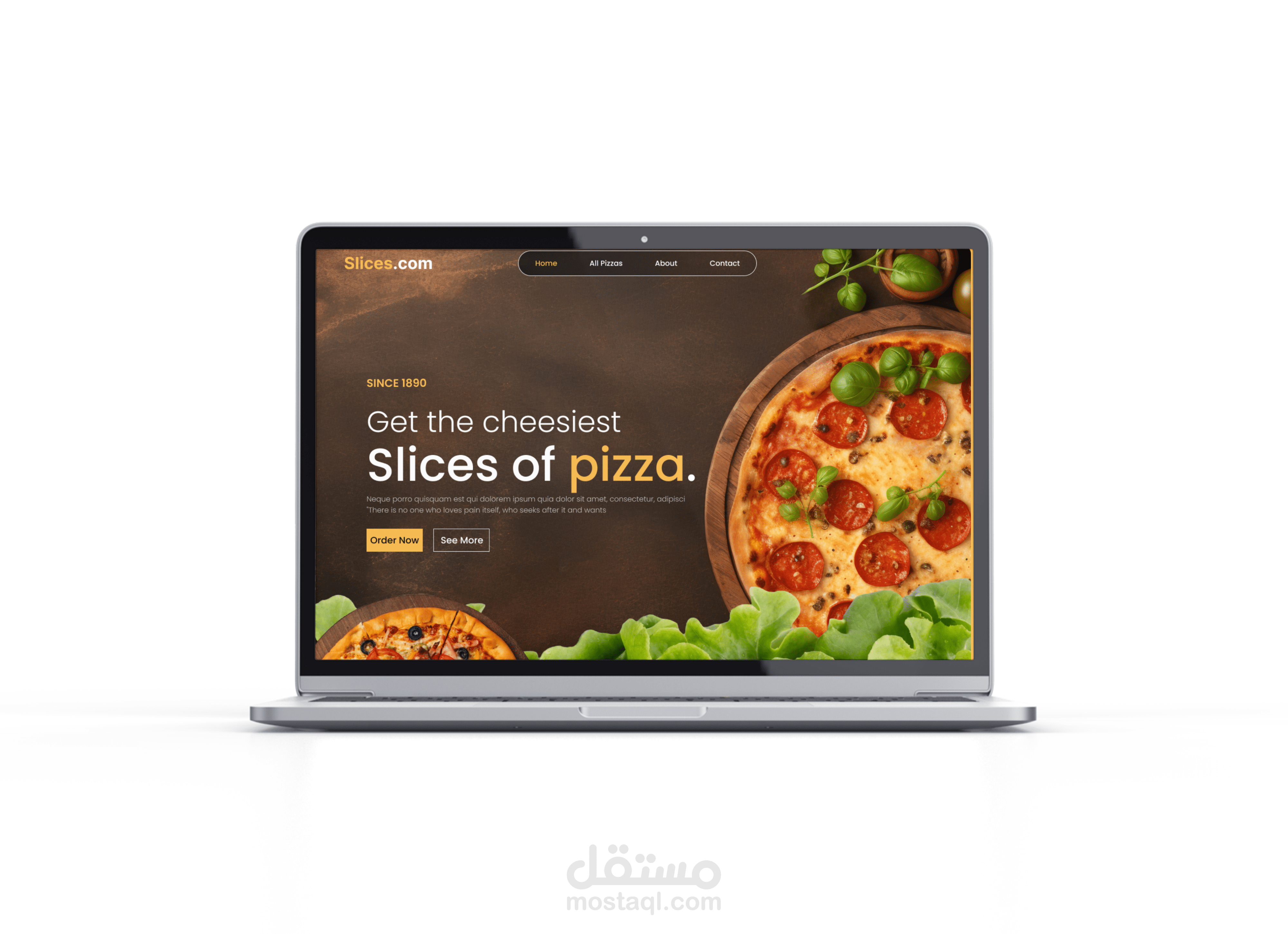 Pizza Website UI Design