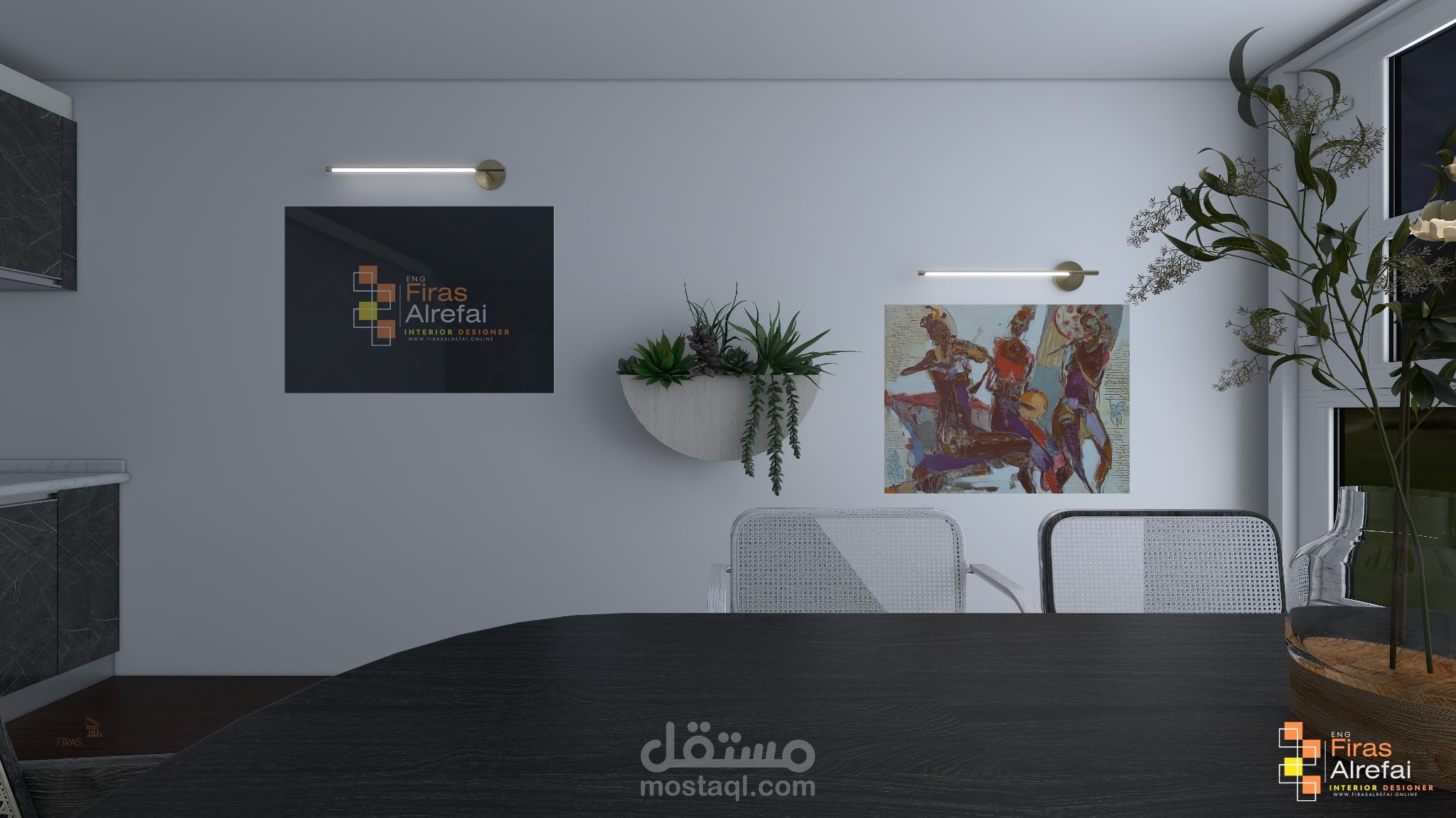 تصميم داخلي لشقة تركية باستخدام 3d max