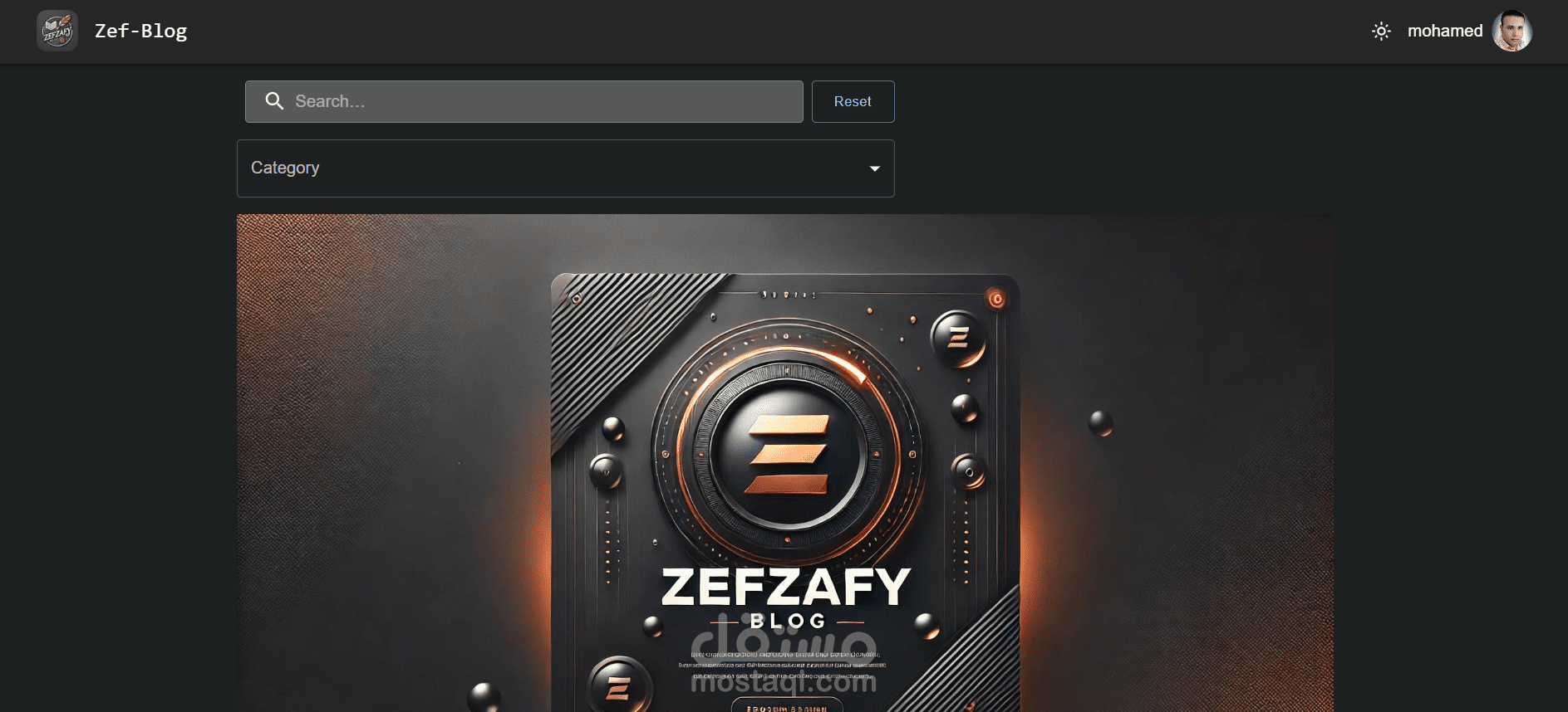 موقع Zefzafy Blog موقع مدونه لكتابة مقالات بواجهه مميزه وتقنيات حديثه وهى Next js , Nest js