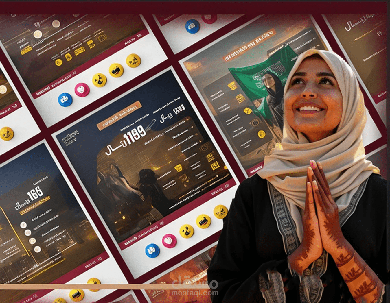 تصميم بوسترات تواصل اجتماعي  وتحريك الشعار لشركة  ديرة السعودية