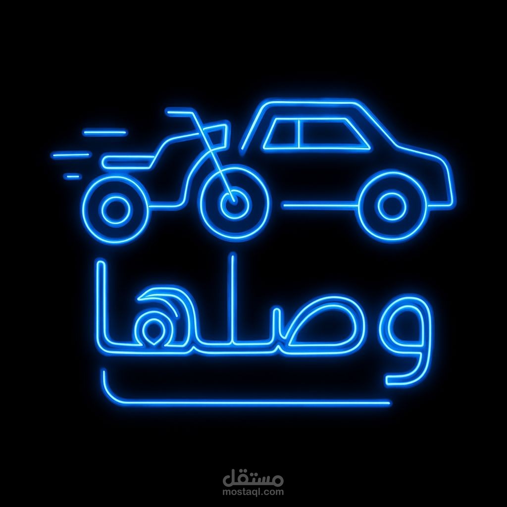الشعار بيعبر عن توصيل سريع باستخدام الدراجات النارية و السيارات،