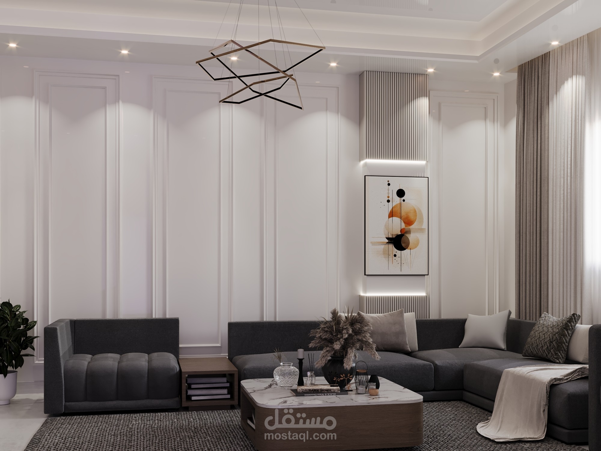 تصميم غرفة معيشة مودرن