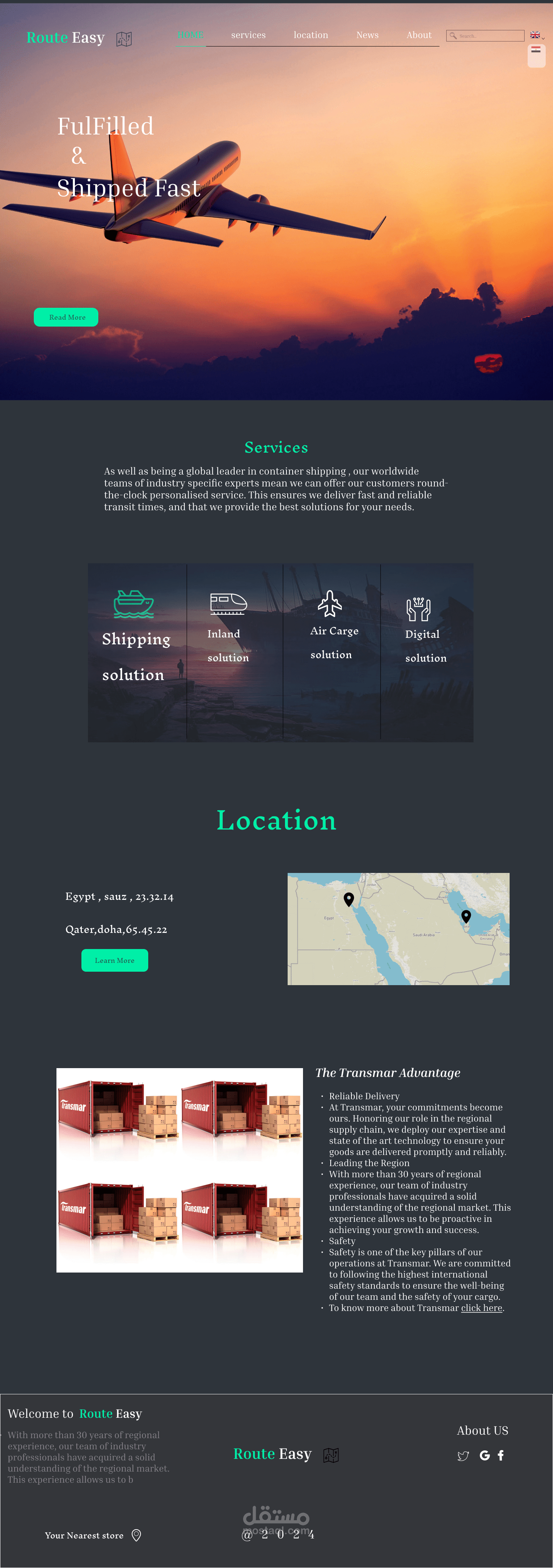 Shipping website