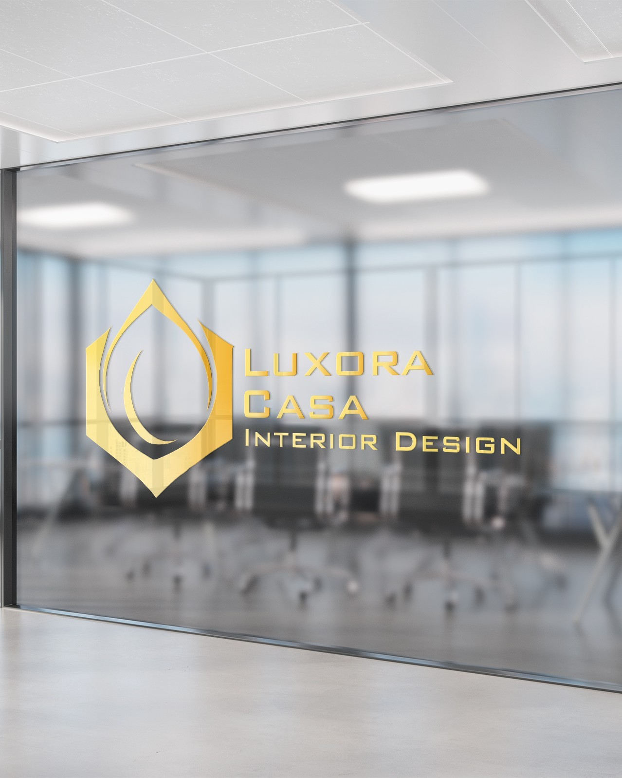 هوية بصرية لشركة تصميم داخلي " Luxora Casa "