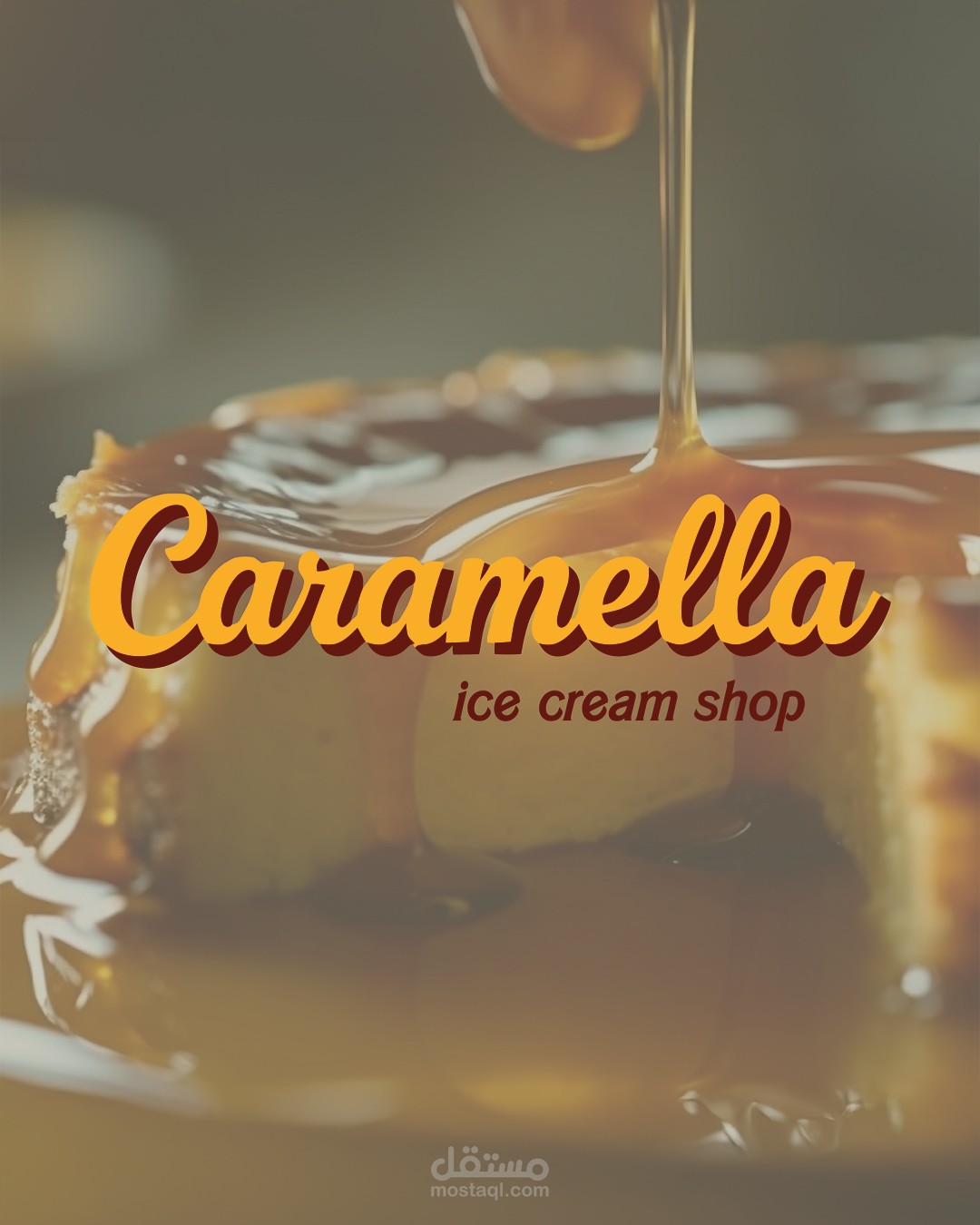 هوية بصرية لمتجر آيس كريم " Caramella "