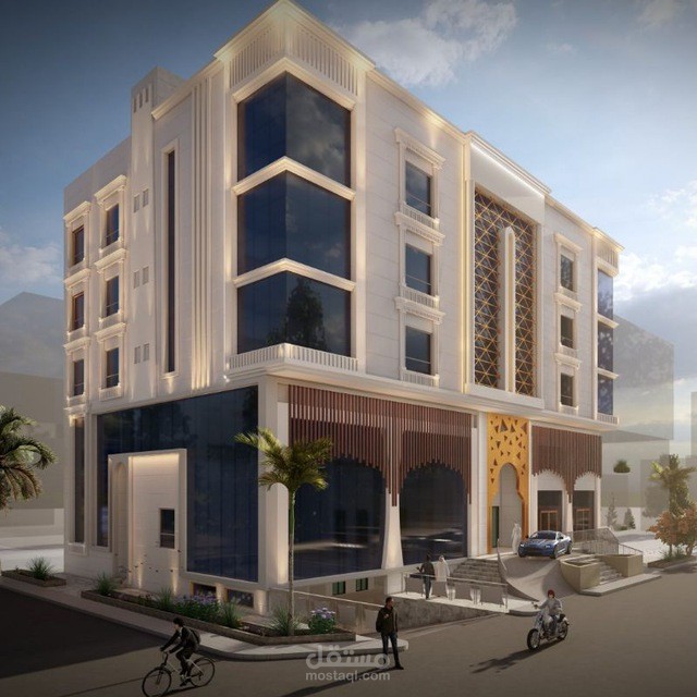 تصميم معماري 2D&3D لفندق خمسة نجوم في ابها - السعودية