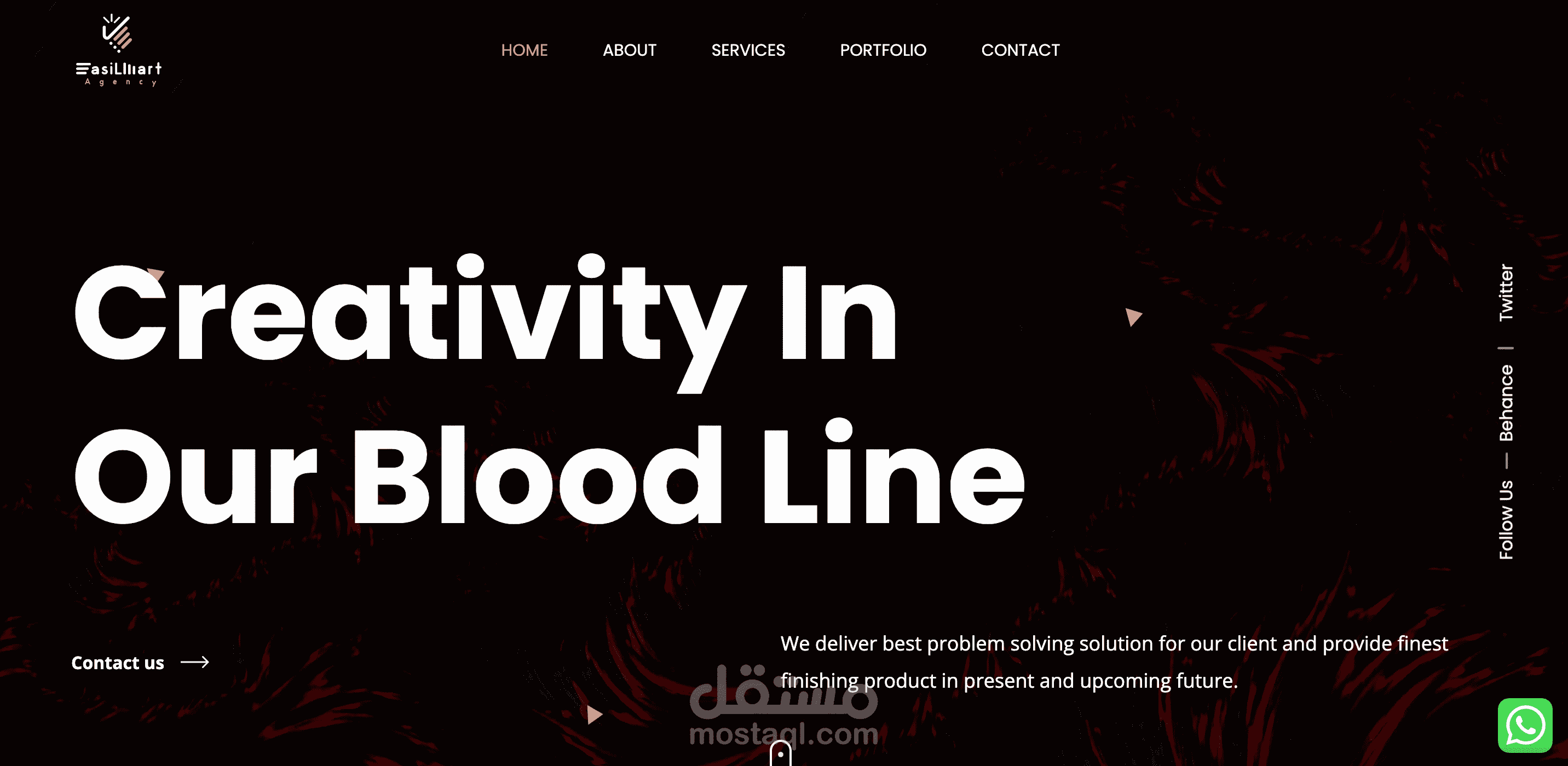 موقع تعريفي لشركة تسويق