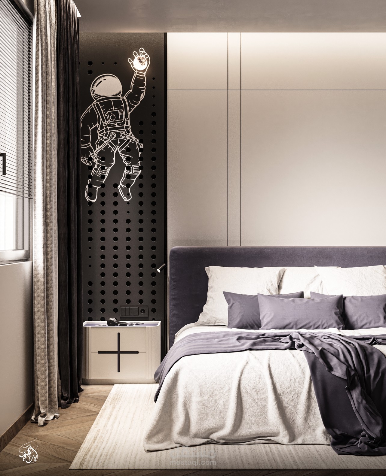 Space-Themed Kids Bedroom Design