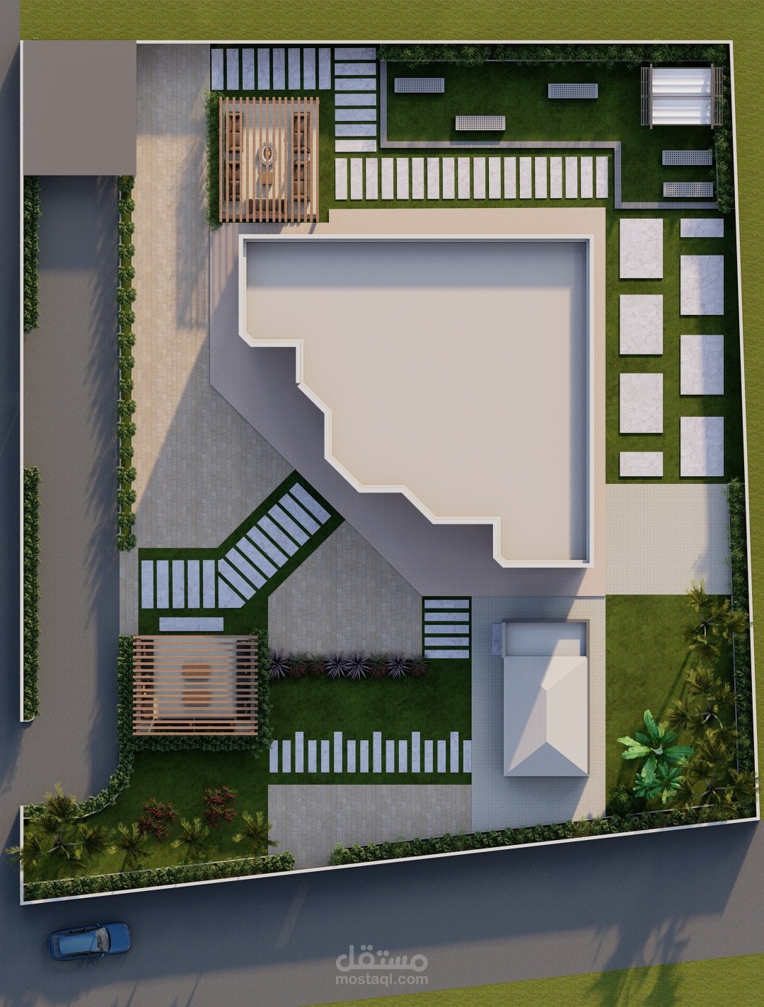 تصميم لاندسكيب فيلا