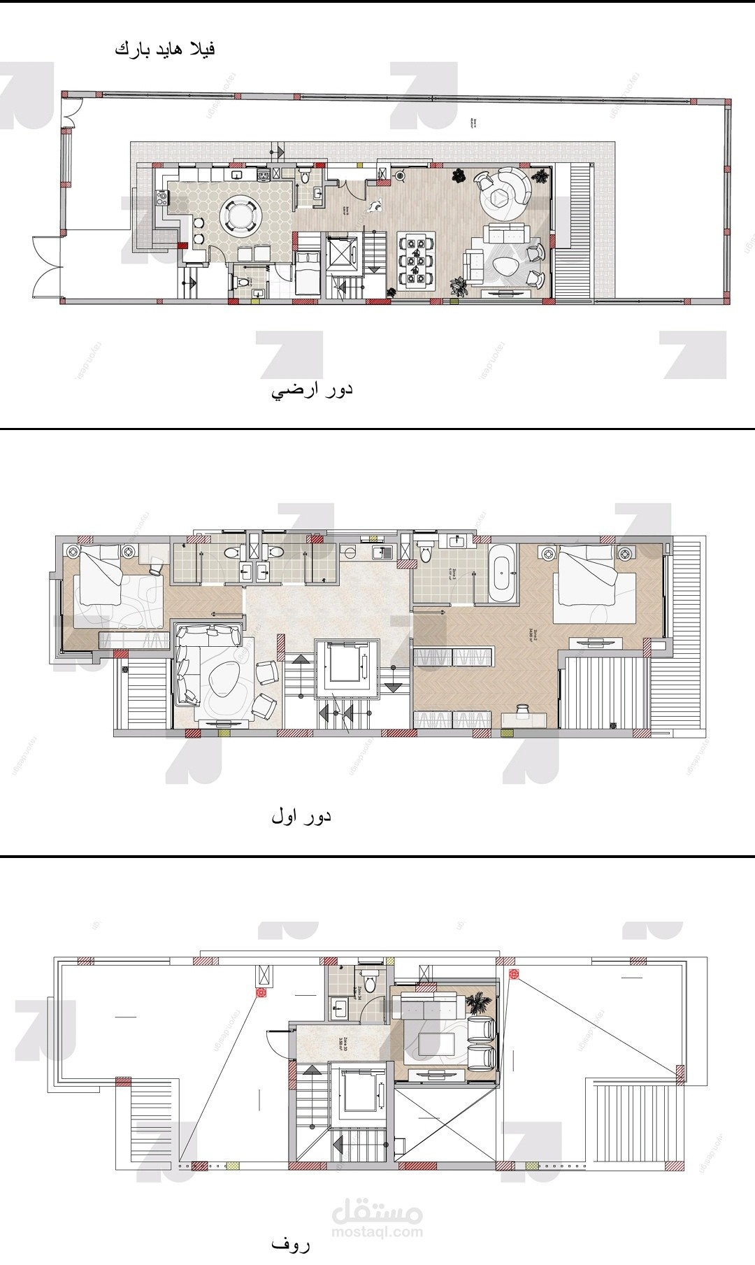 تصميم فيلا سكنية