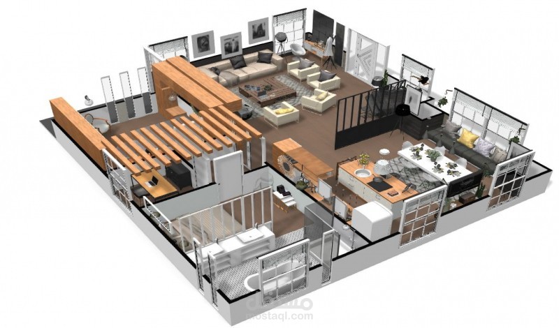 رسم بيتك مع الفرش والاثاث مجسم بطريقة احترافية