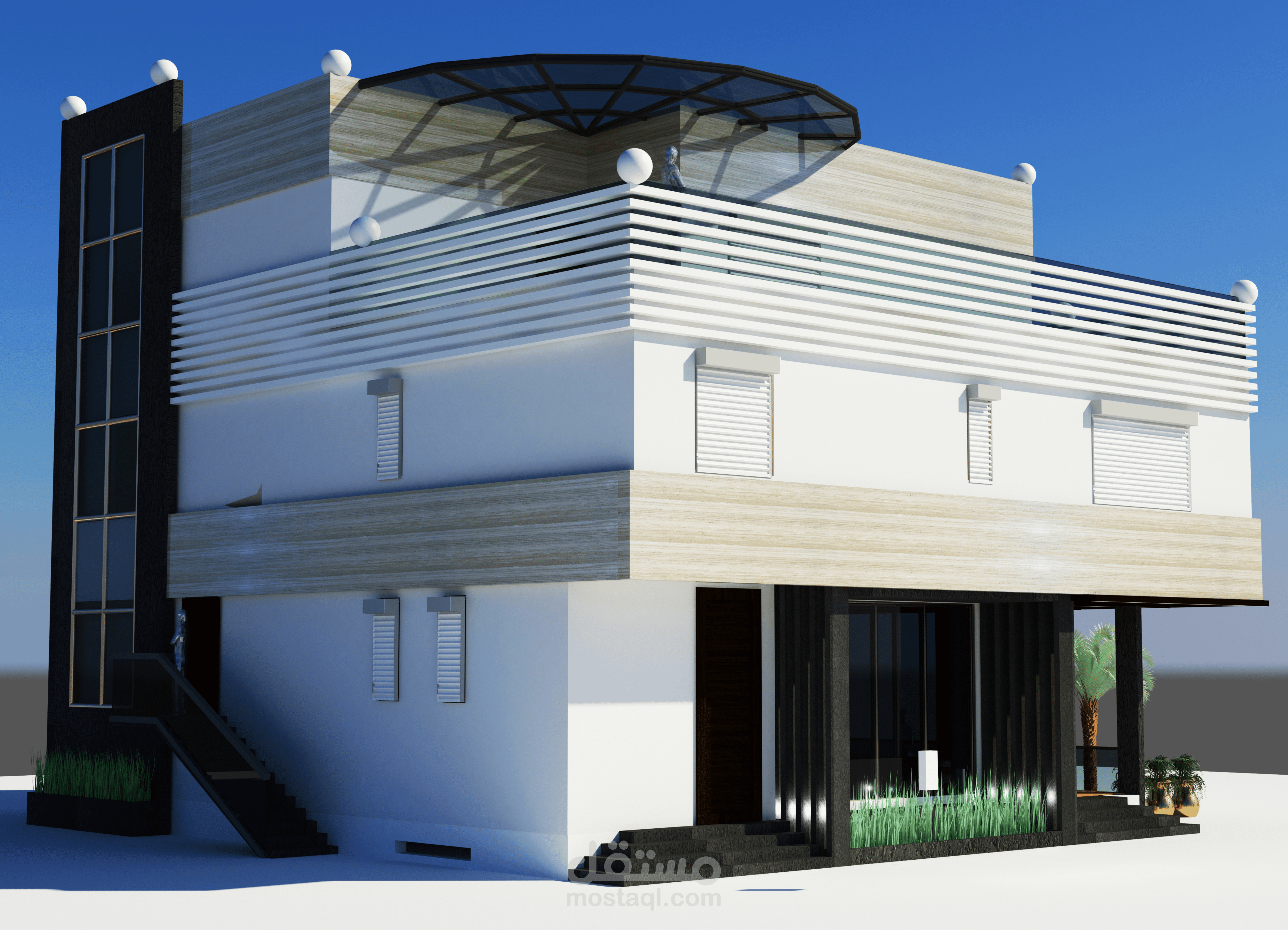 تصميم مودرن لفيلا في الرياض