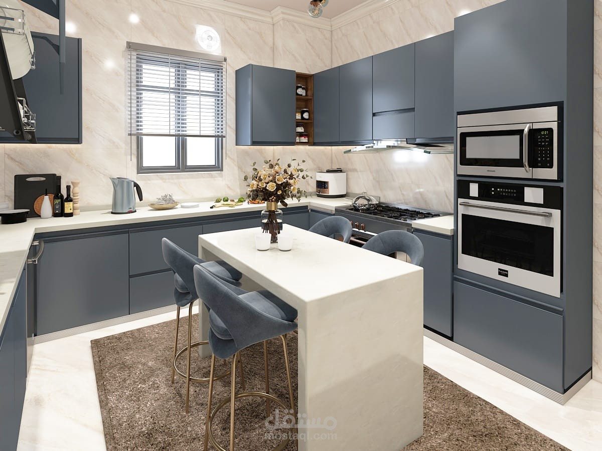 ديكور مطبخ مودرن اللوان عصرية