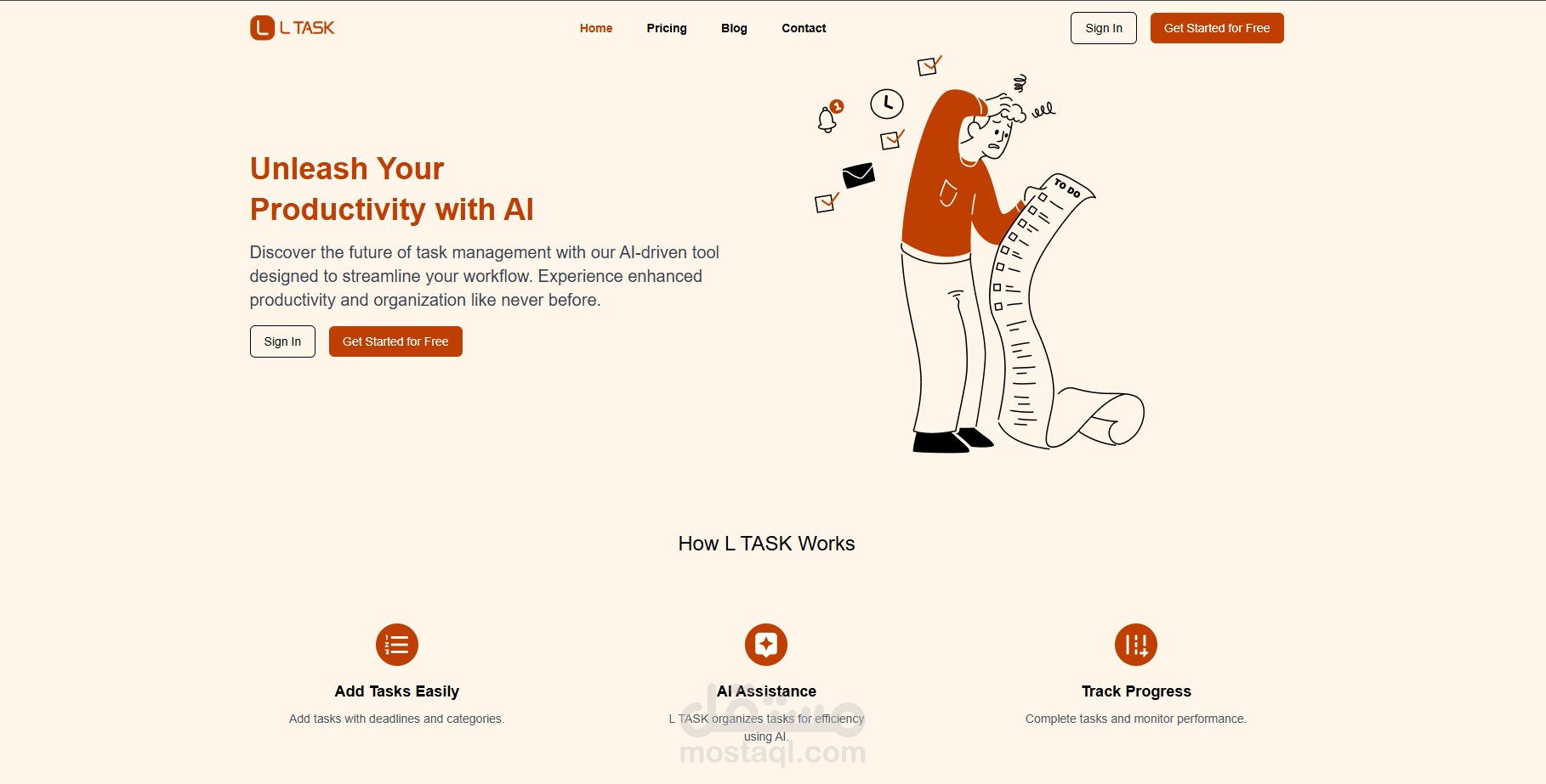 L TASK | منصة إدارة مهام ذكية مطوّرة بـ Next.js وذكاء اصطناعي