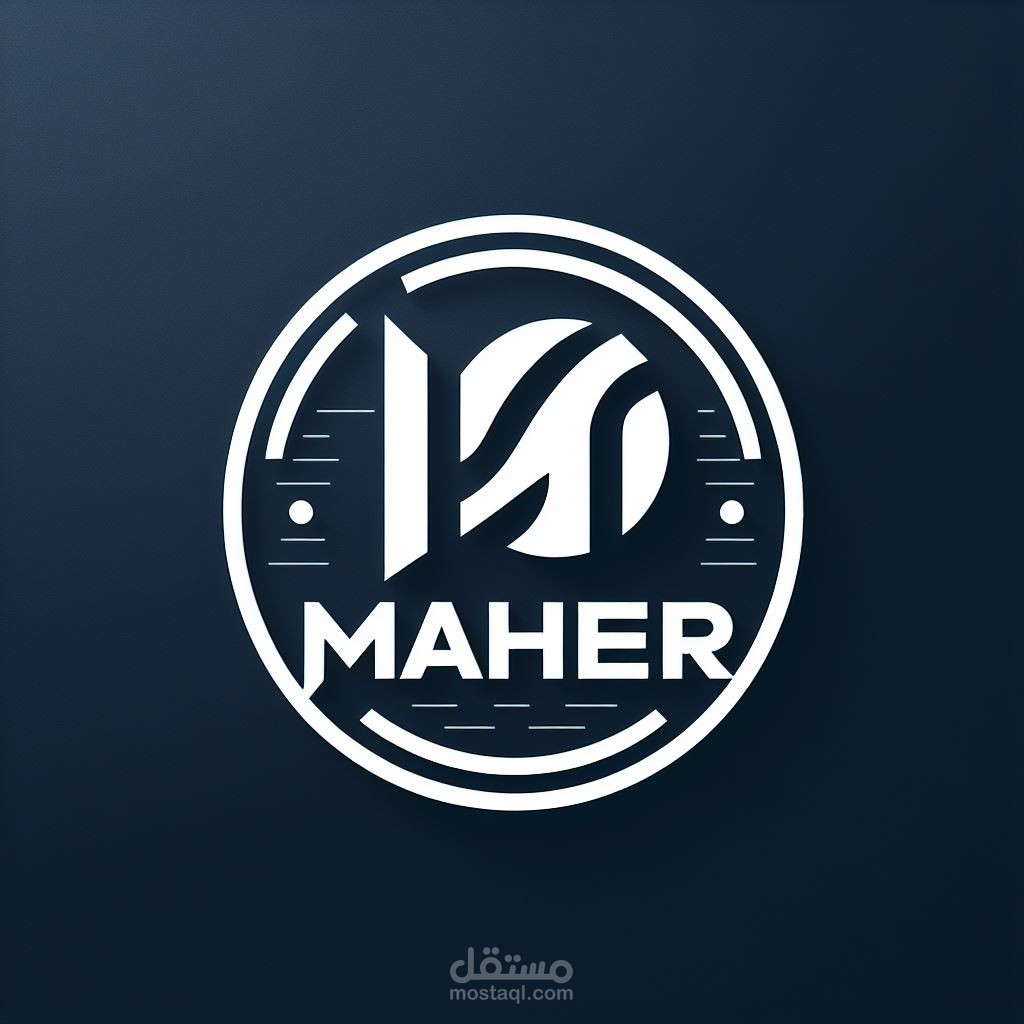 لوغو بأسم maher