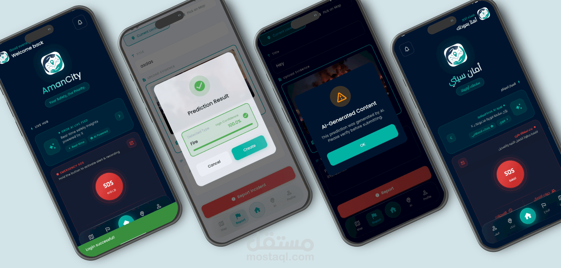 AmanCity – AI Urban & Women Safety Platform | أمان سيتي – منصة ذكية لأمن المدن وسلامة المرأة مدعومة بالذكاء الاصطناعي