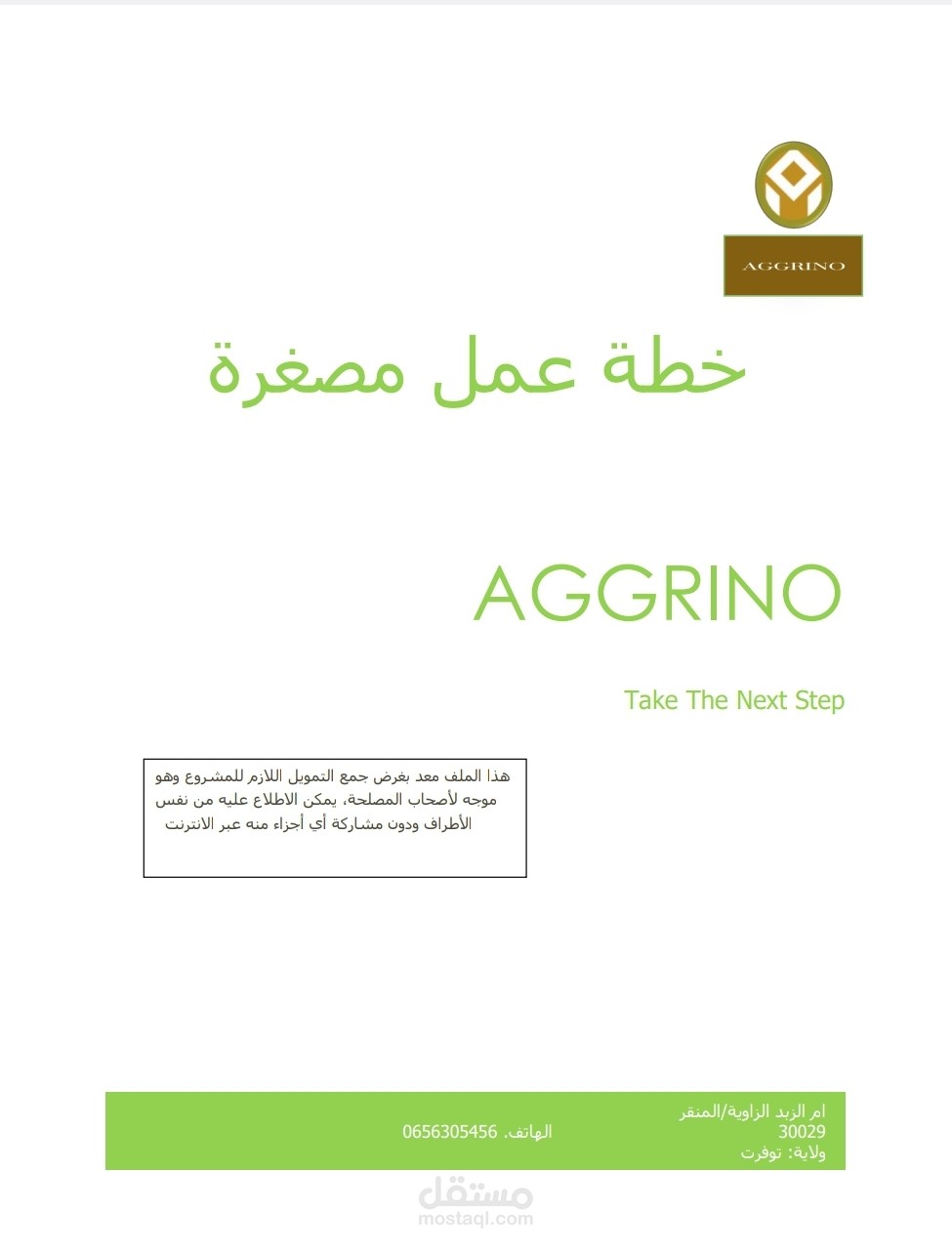 خطة عمل جذب استثمار ماقبل البذرة