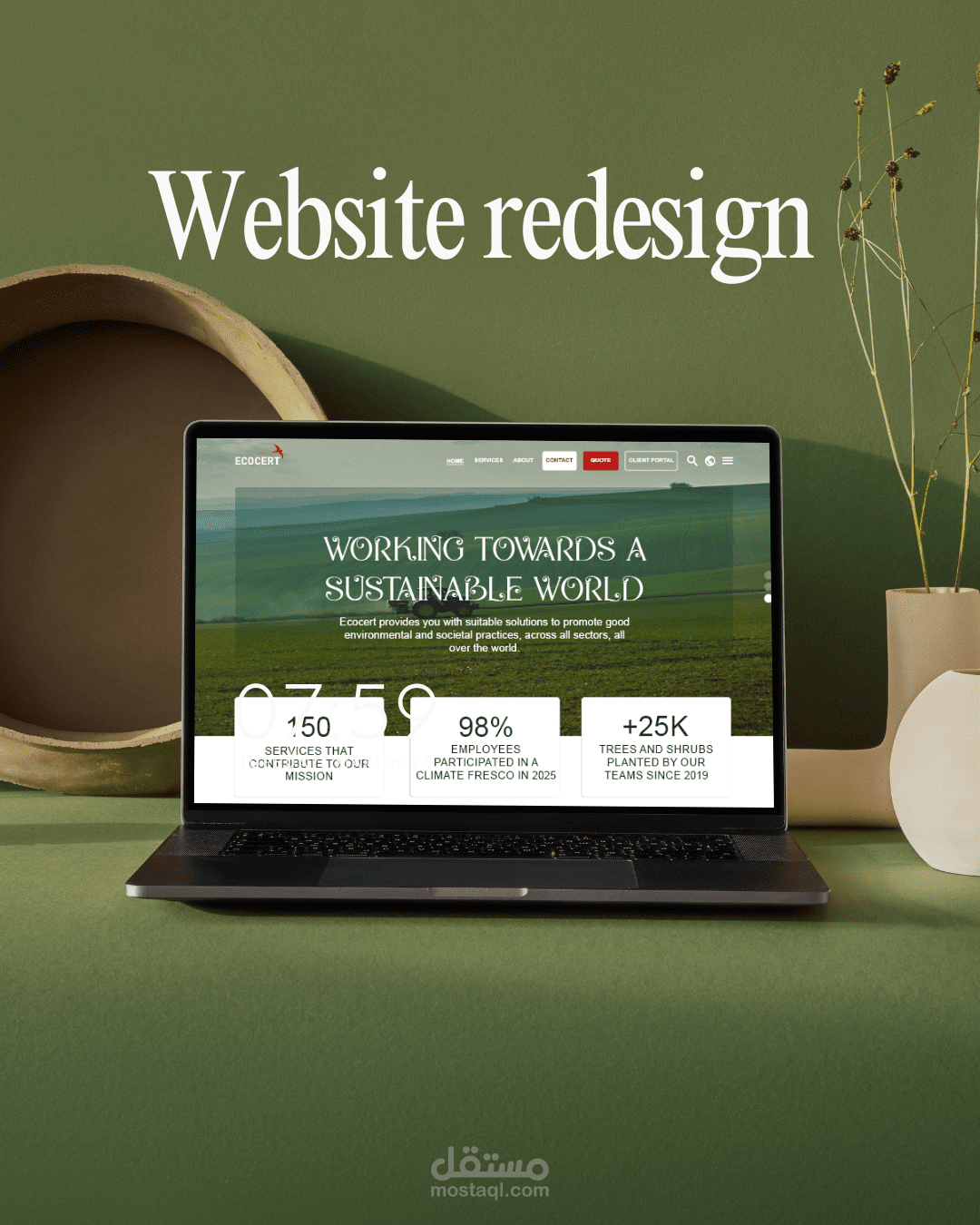 إعادة تصميم واجهة موقع ECOCERT