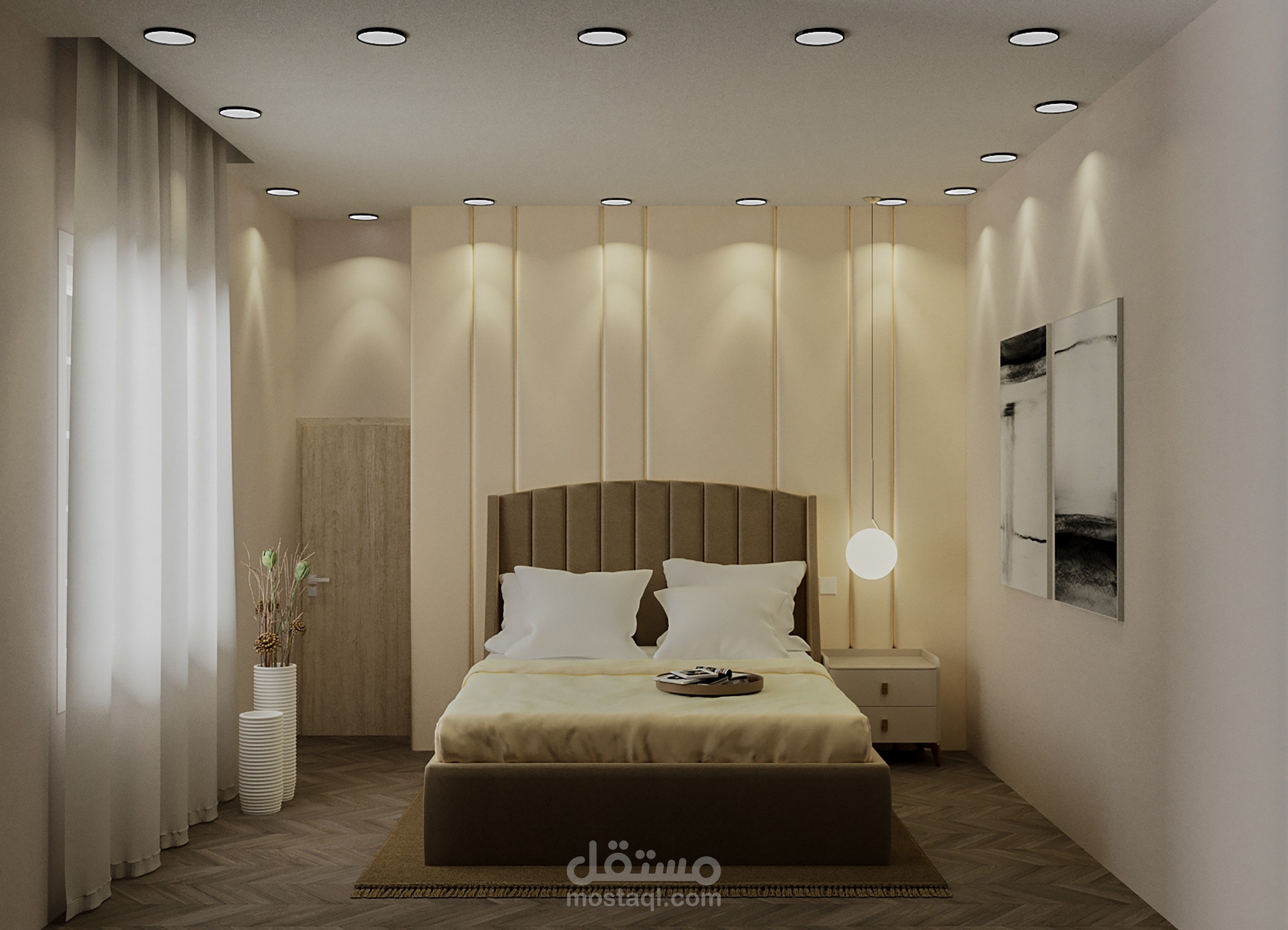 تصميم غرفه نوم ذات مساحة صغيرة