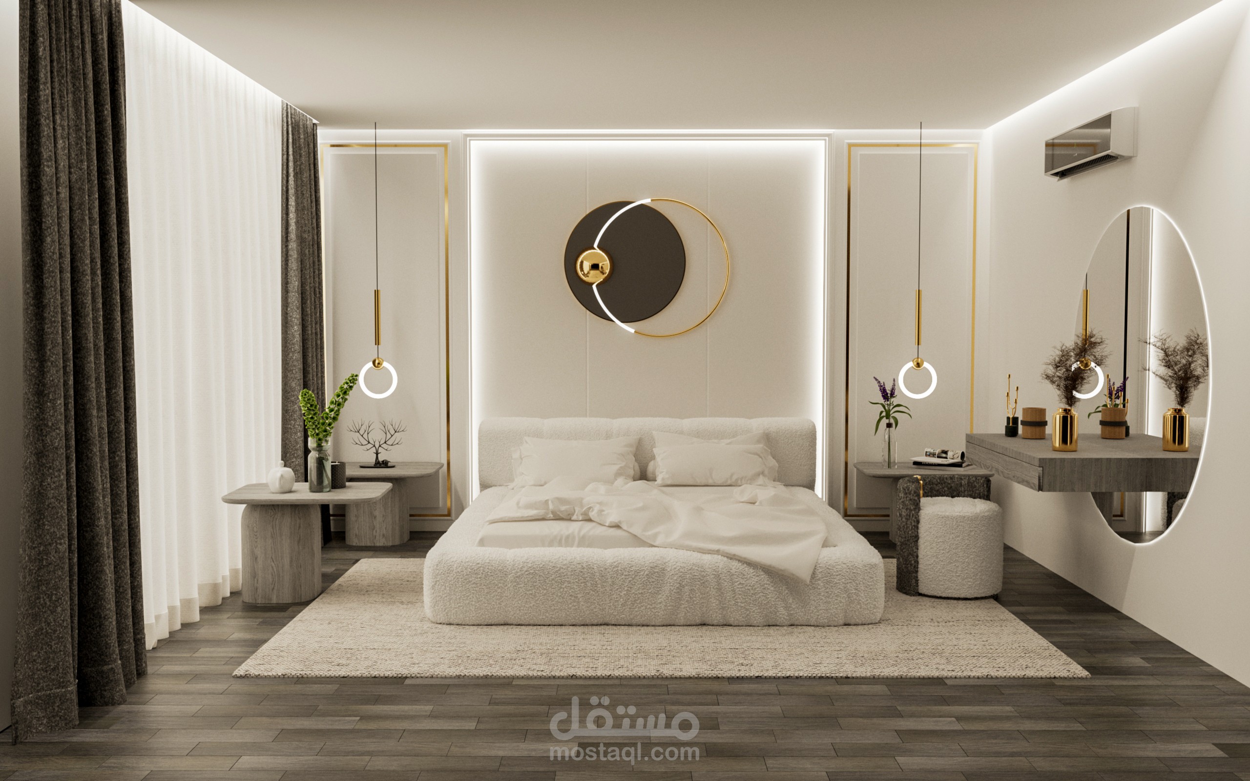 تصميم غرفه نوم باسلوب عصري حديث