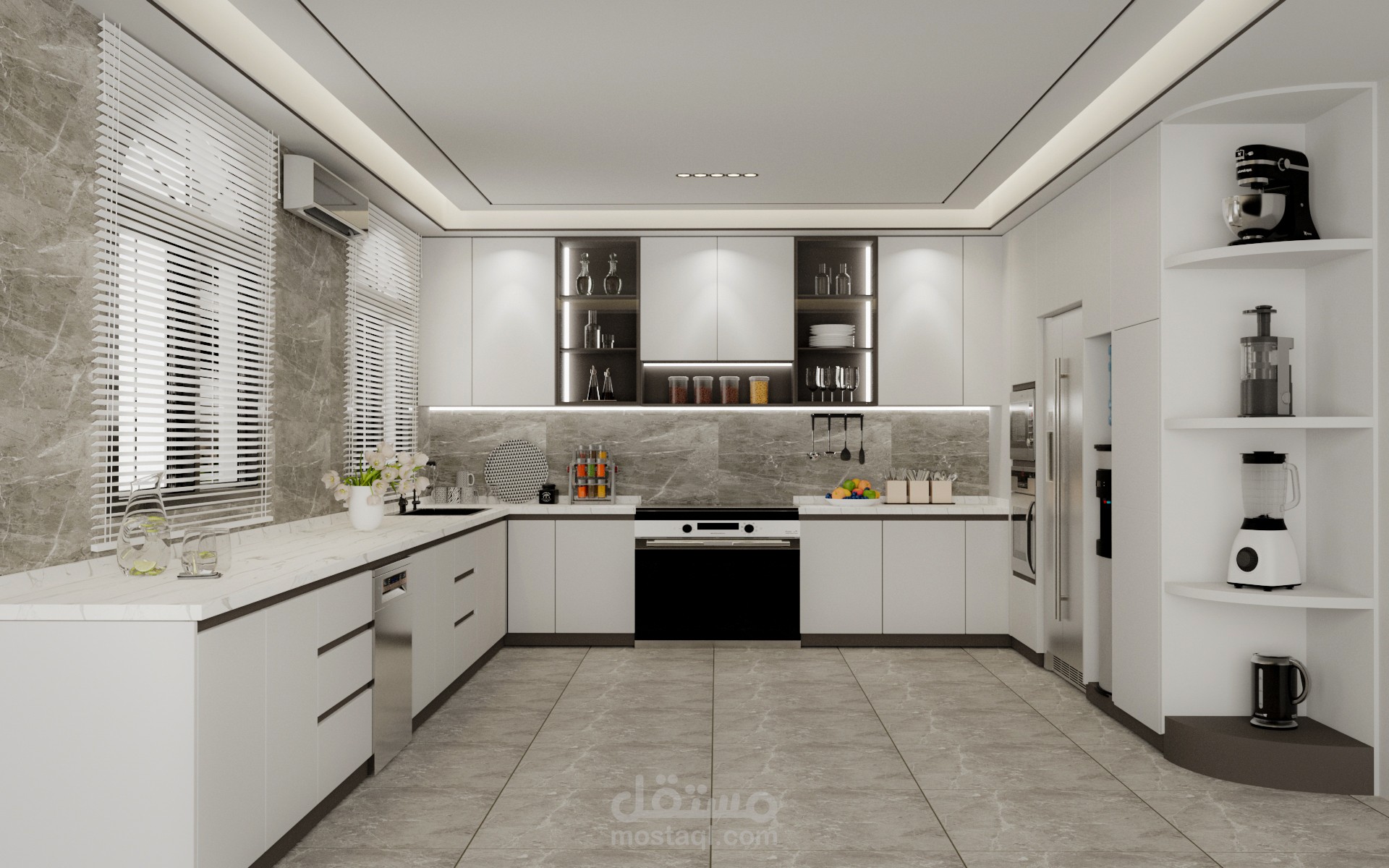 تصميم مطبخ باسلوب عصري حديث