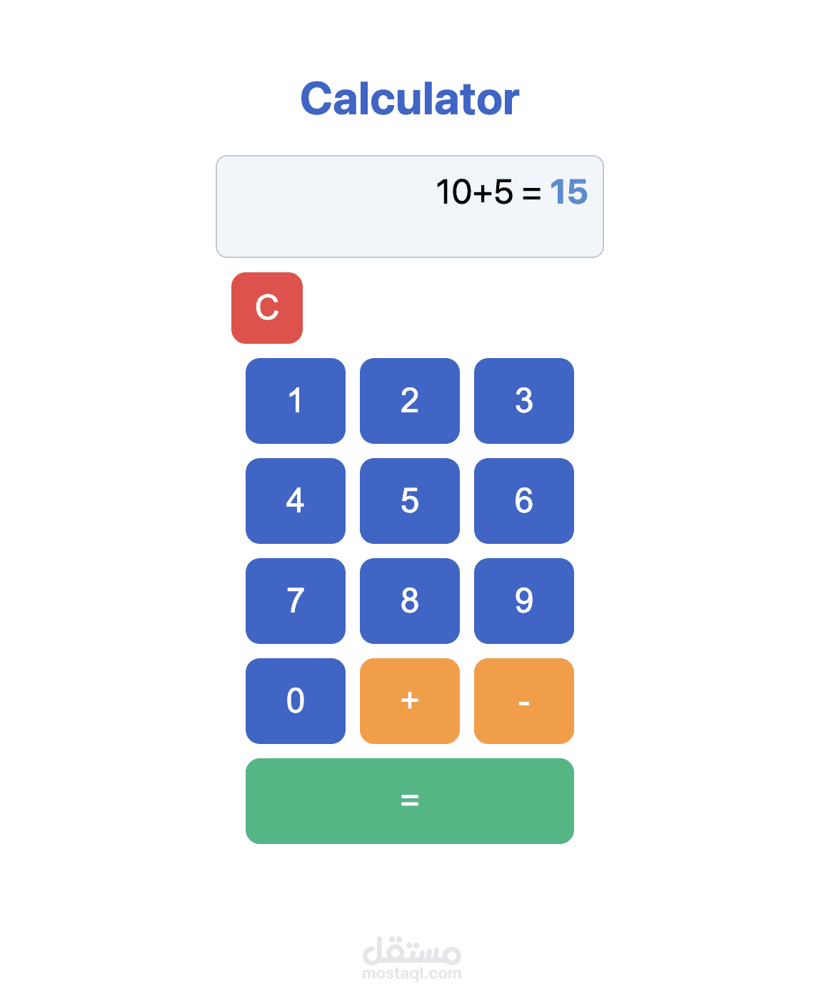 Simple Calculator App using ReactJS