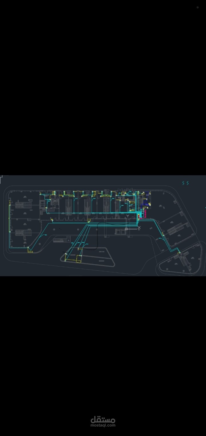 عمل تصميم لإضاءة دور اول في مول