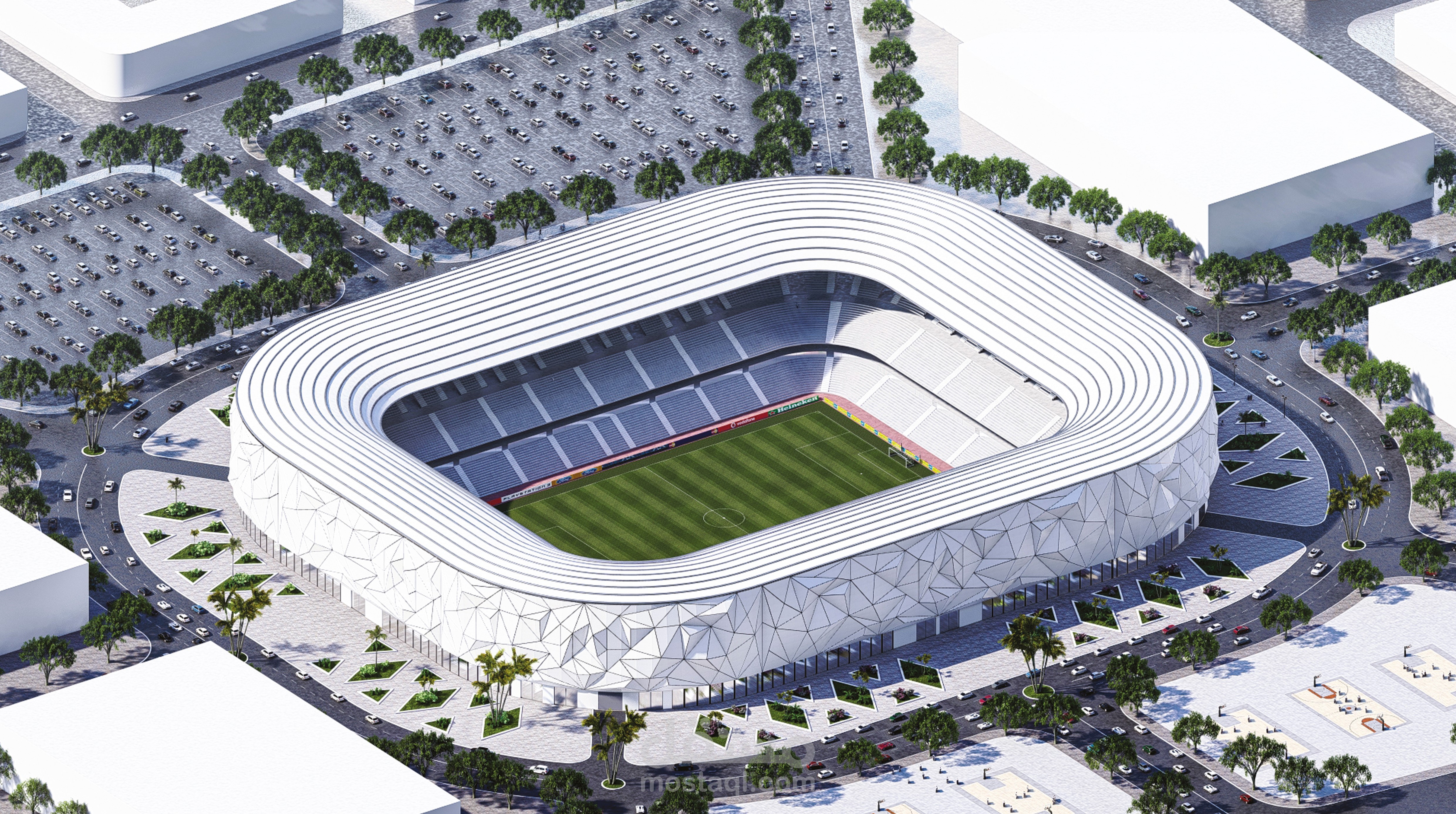تصميم اقتراح لملعب في شمال المغرب