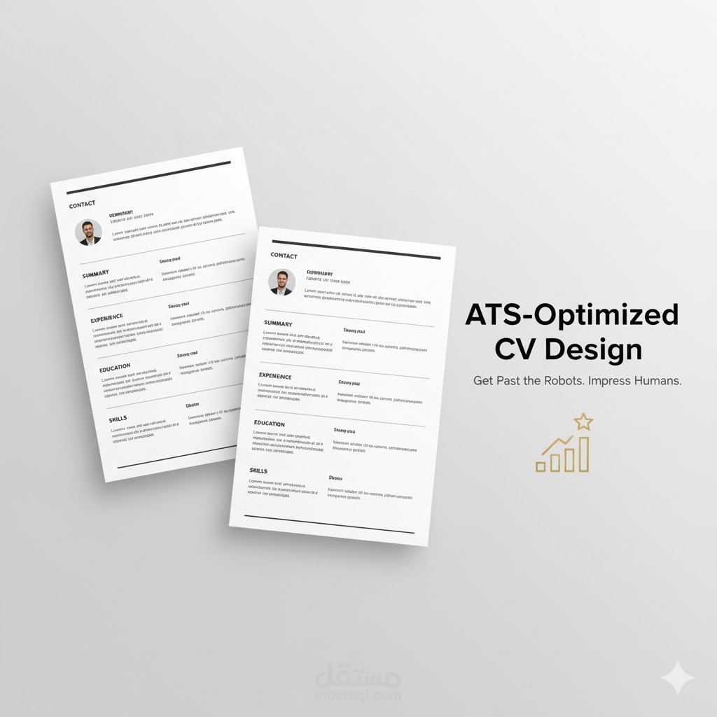 تصميم سيرة ذاتية (CV) احترافية تبرز خبراتك وتلفت انتباه مسؤول التوظيف بنظام ATS