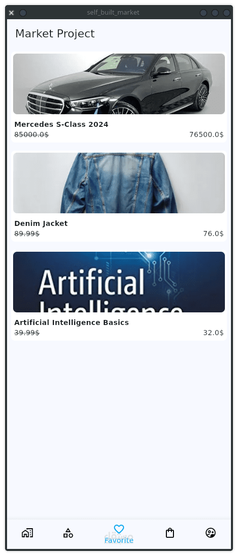 Flutter Shopping Application