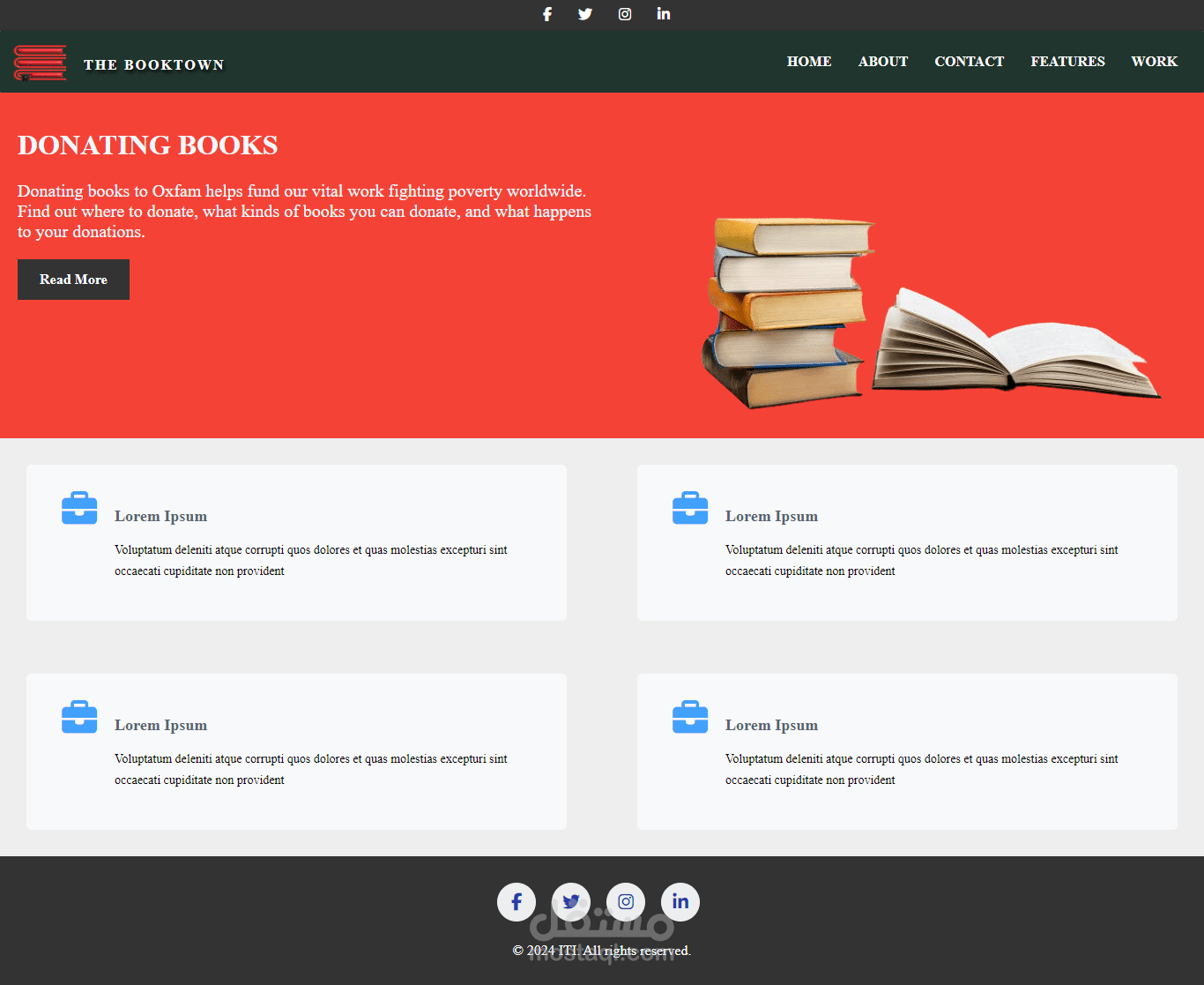 موقع الكتروني بتقنية HTML & CSS