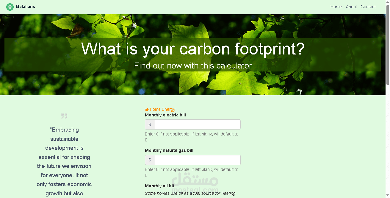 website for calculating carbon footprint