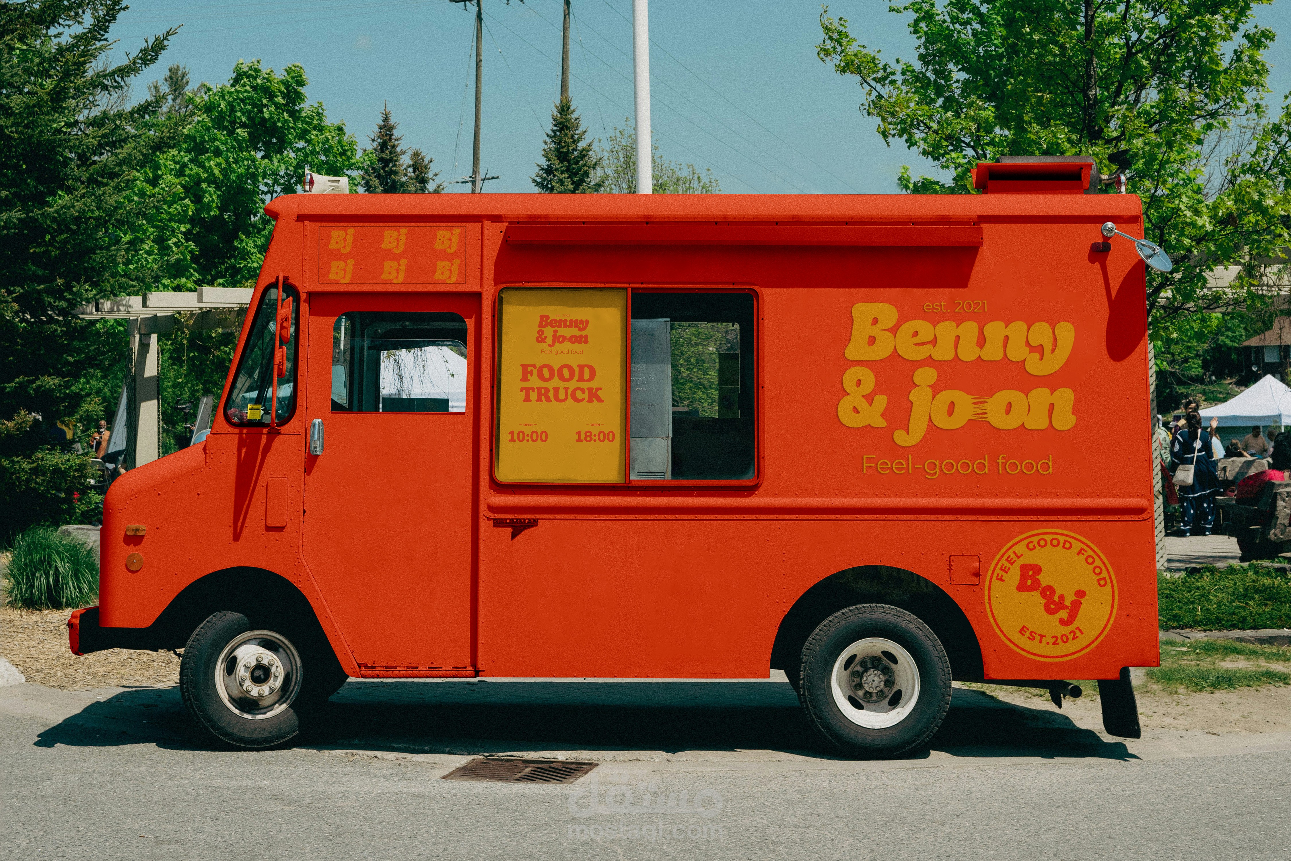 تصميم هوية بصرية كاملة لفوود تراك benny & joon