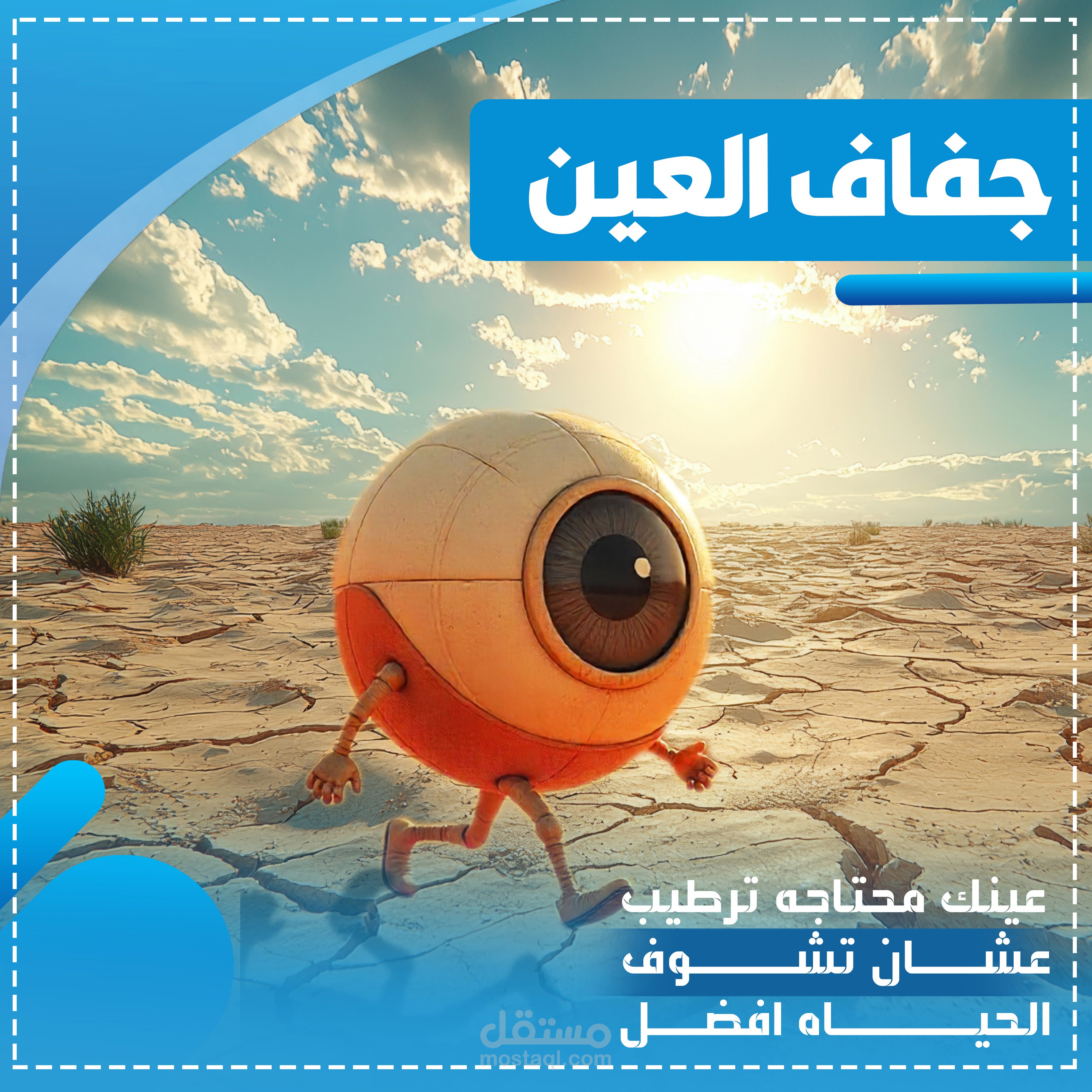 تصميم إعلاني لطبيب عيون