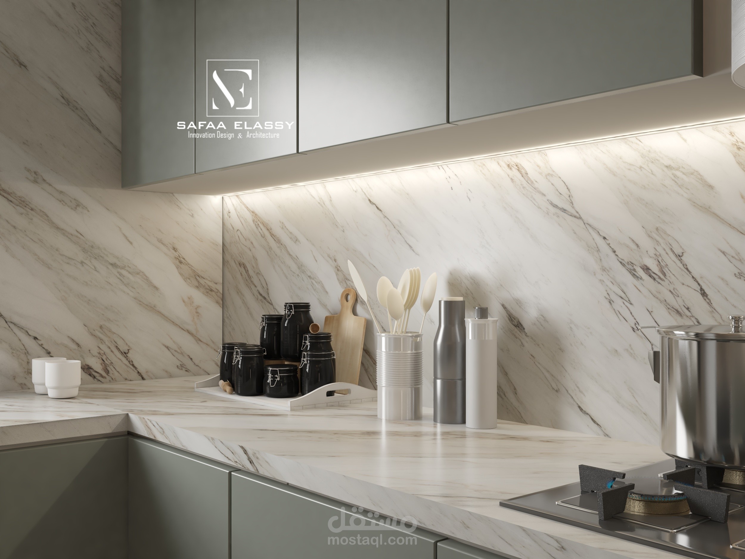 تصميم داخلي لمطبخ