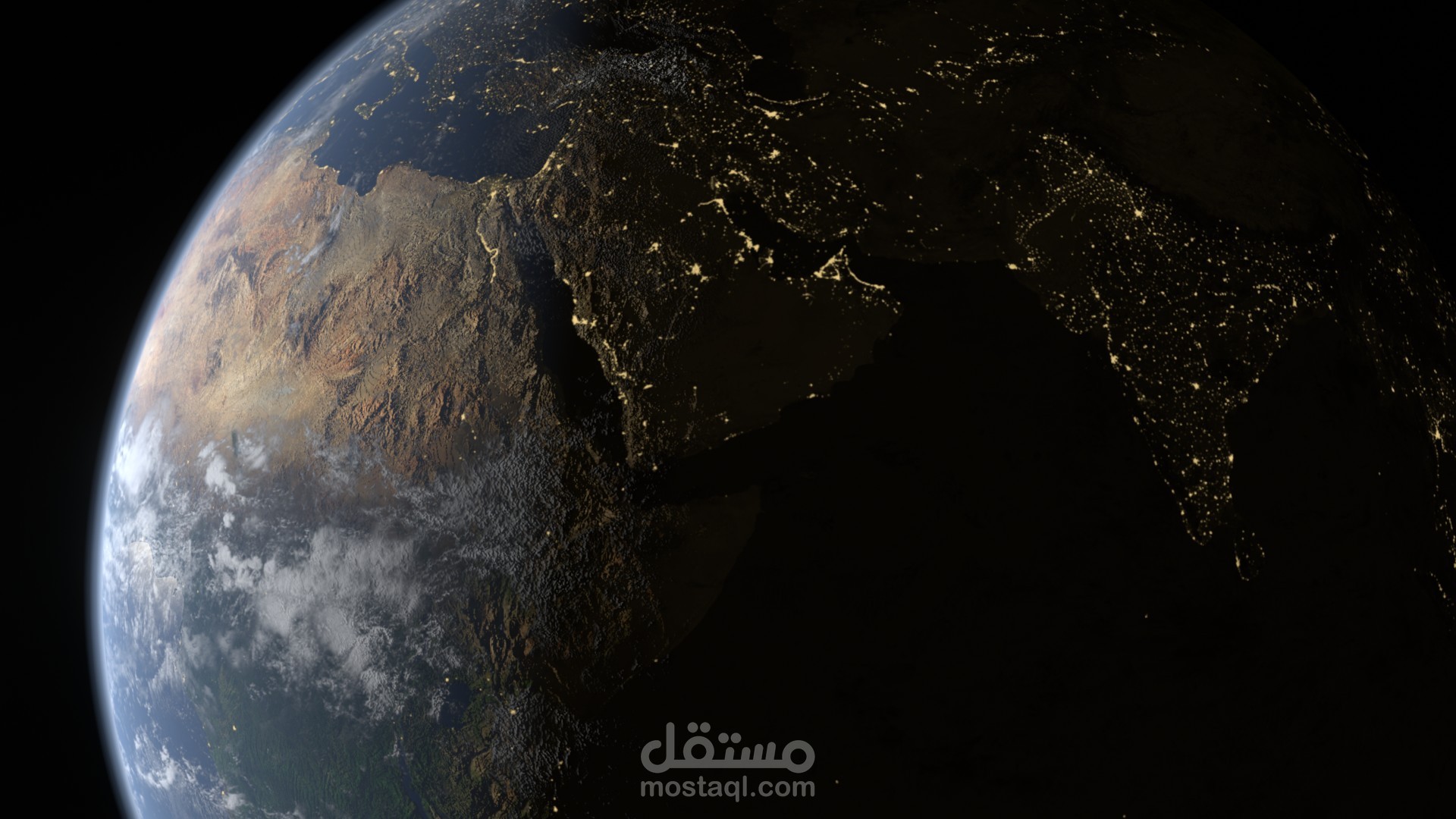تصميم الكره الارضيه 3d بشكل واقعي