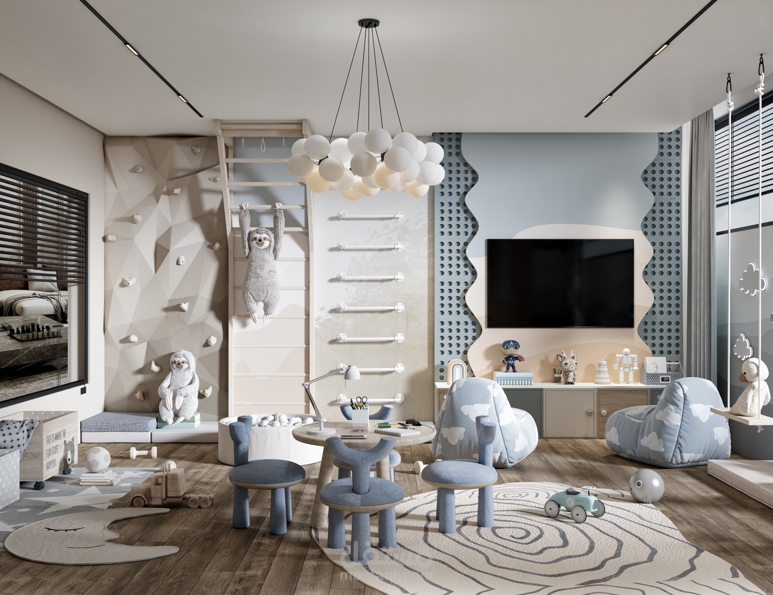 تصميم غرفة ألعاب اطفال