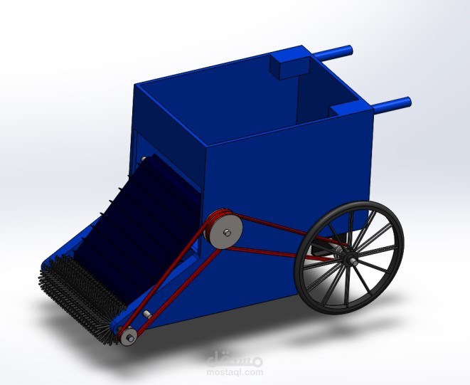 هندسة عكسية لعربة قمامة بواسطة برنامج ال solidworks